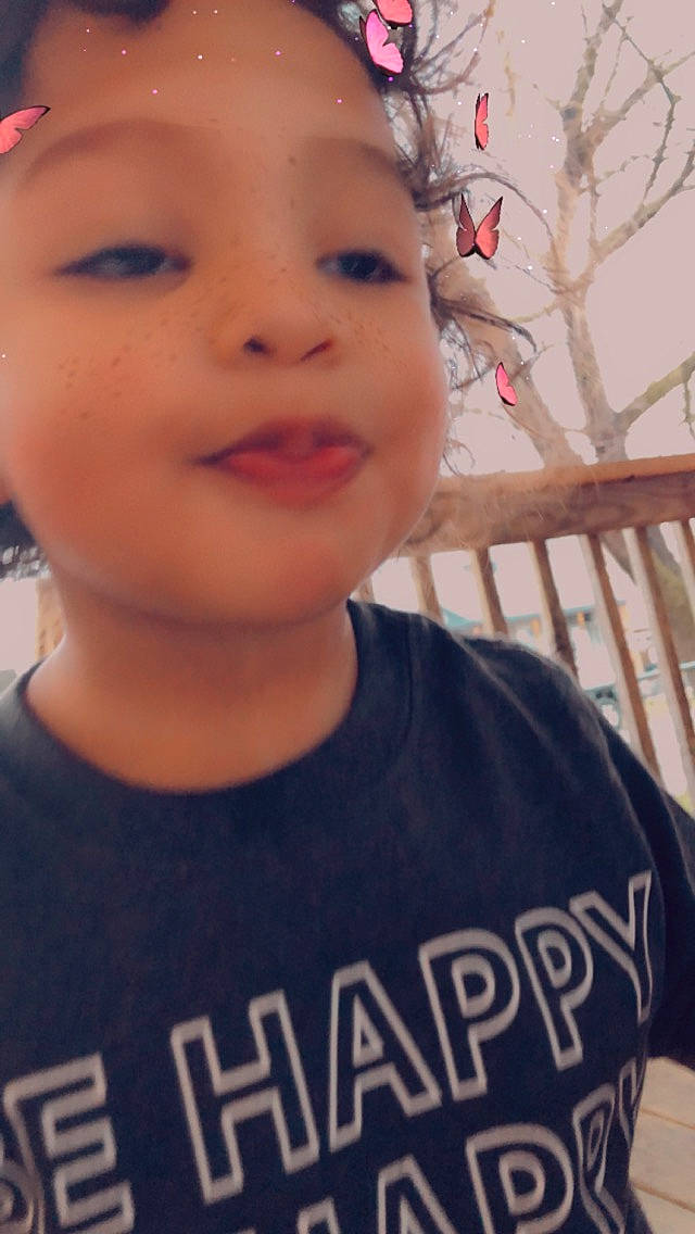 Jacvaughn Jr is registered to the contest to win money with this photo: cheek, child, cool, eye, eyebrow, face, forehead, fun, happy, jaw, leisure, lip, neck, nose, person, sleeve, smile, t_shirt, toddler, tree