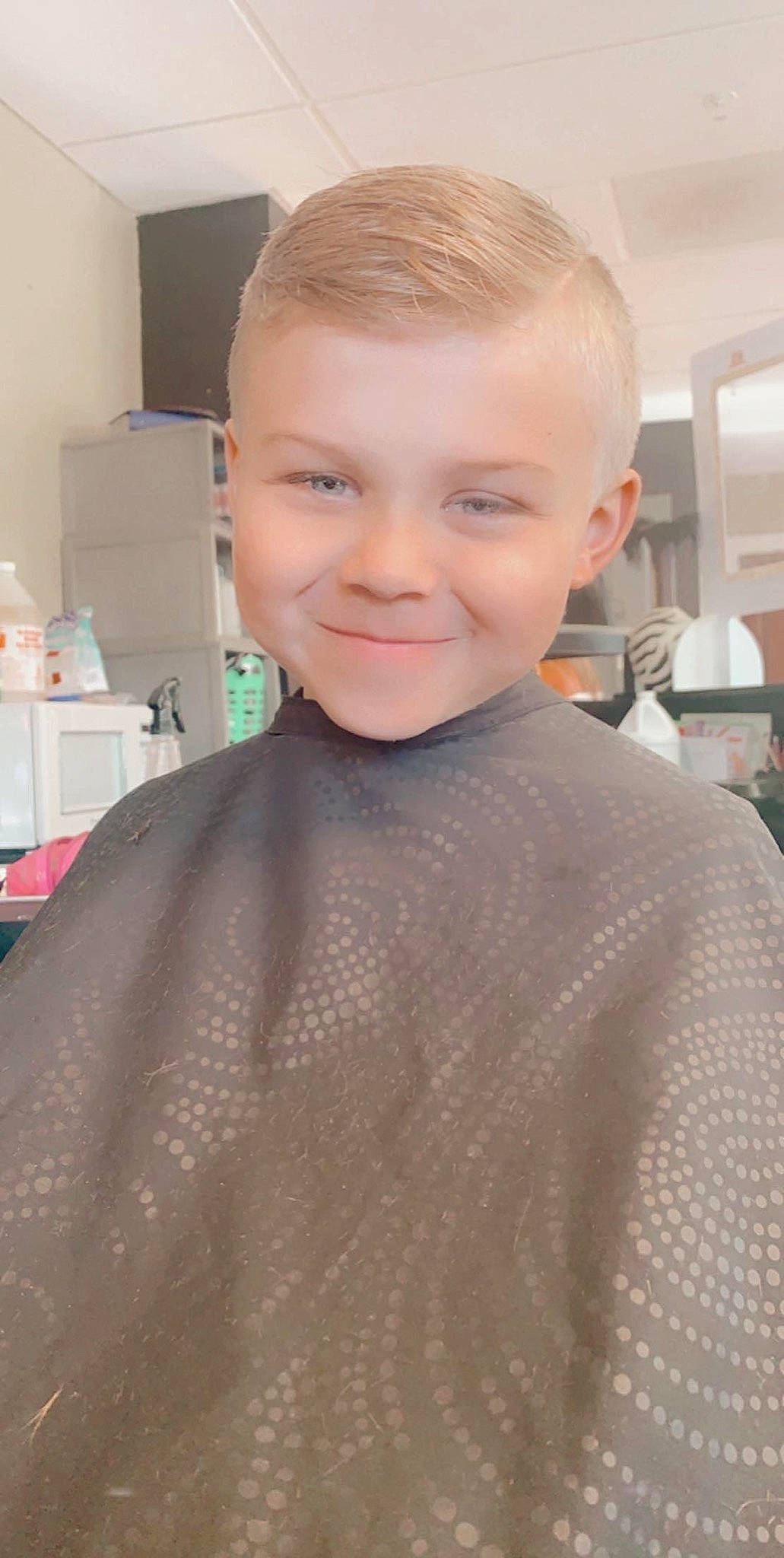 Mason is registered to the contest to win money with this photo: blond, buzz_cut, cheek, child, chin, ear, eyebrow, face, forehead, hair, hairstyle, head, jaw, joy, lip, neck, person, skin, smile