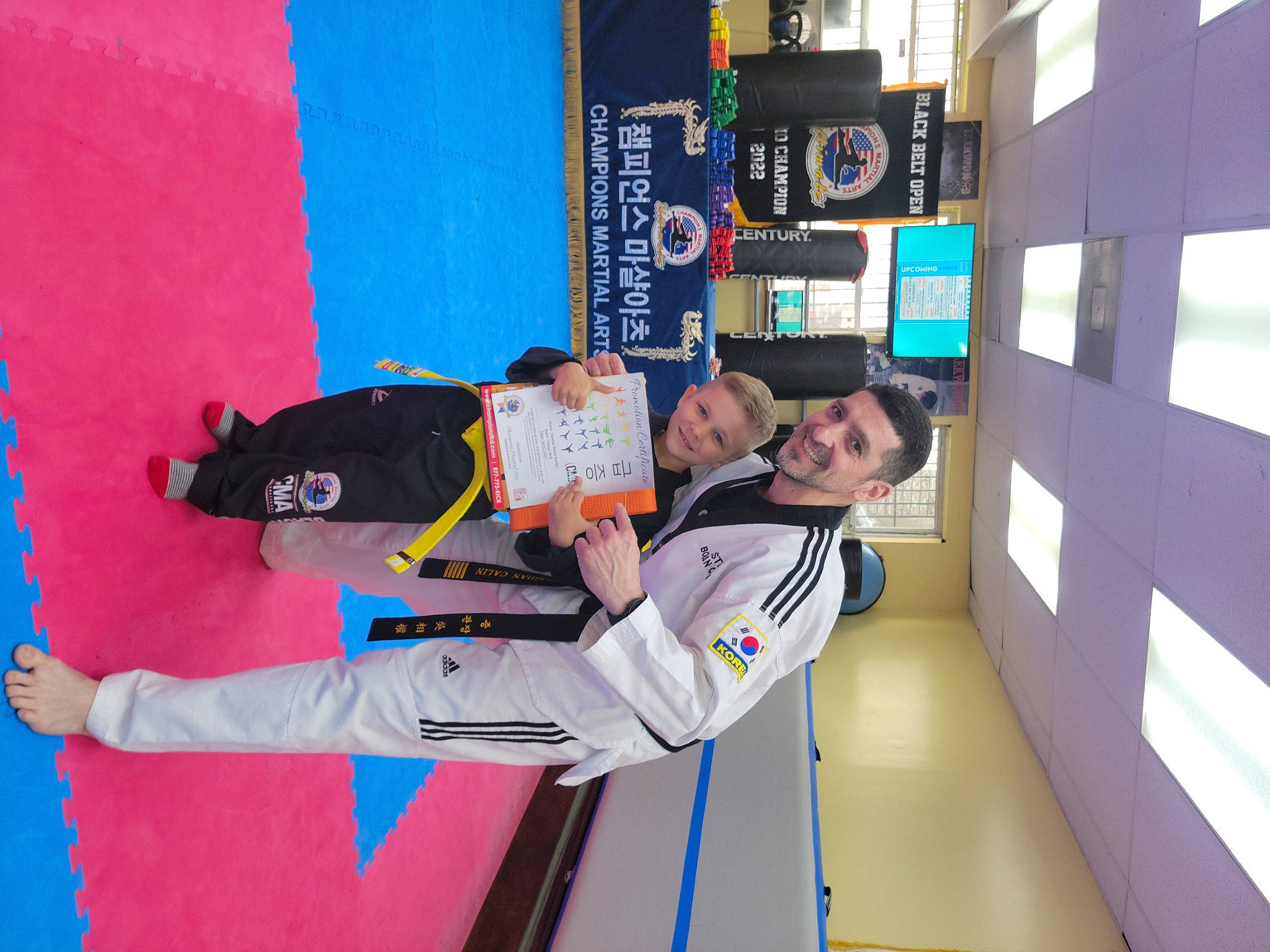 Damian is registered to the contest to win money with this photo: combat_sport, competition_event, contact_sport, dobok, electric_blue, fun, individual_sports, japanese_martial_arts, joy, karate, leisure, martial_arts, martial_arts_uniform, person, recreation, room, sports, sports_uniform, sportswear, striking_combat_sports
