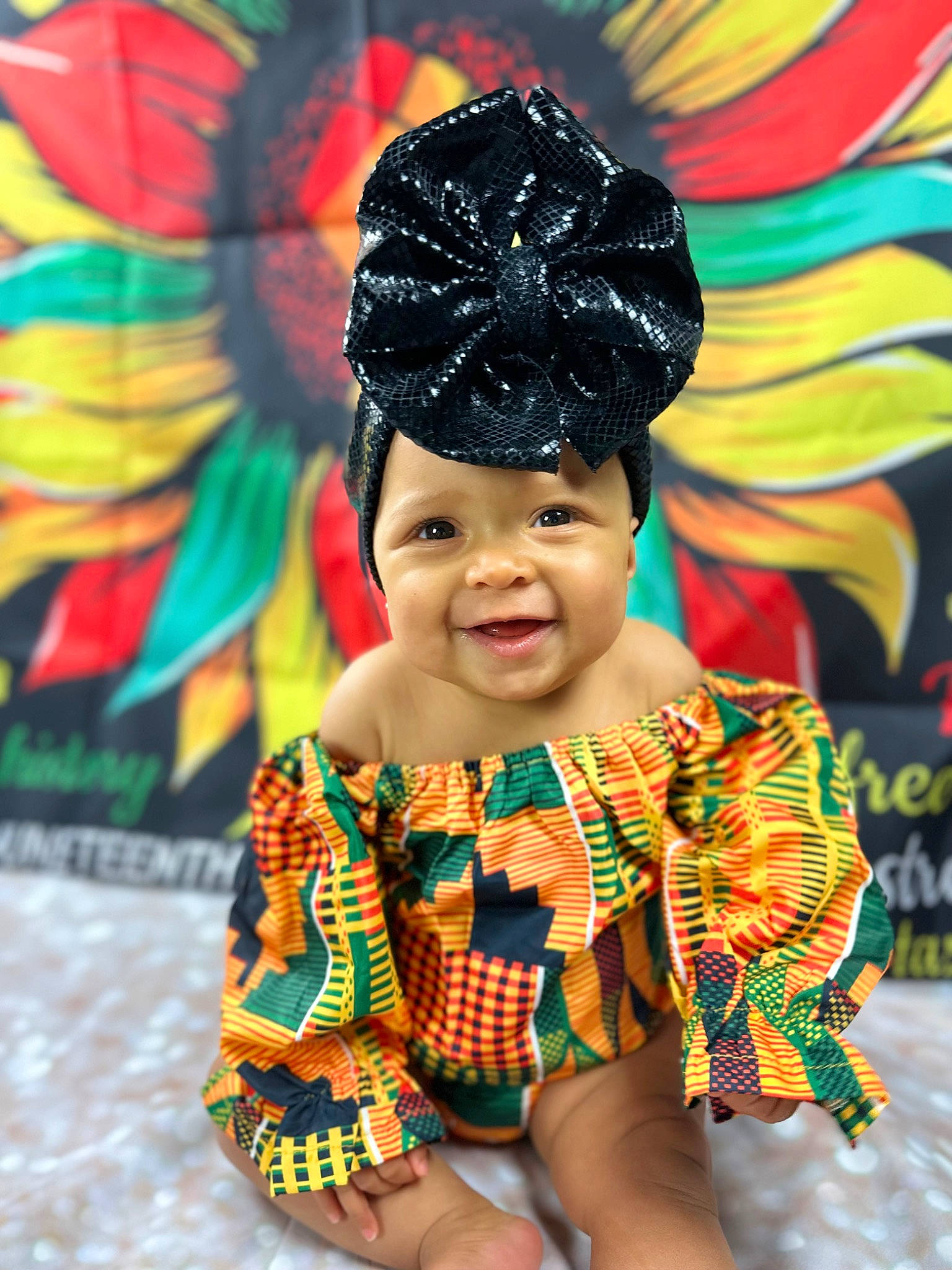 Zylah joined the competition — help win amazing prizes! art, baby, baby_toddler_clothing, child, clothing, entertainment, event, fashion_accessory, fashion_design, fun, happy, headgear, headwear, joy, magenta, pattern, performing_arts, person, sleeve, smile