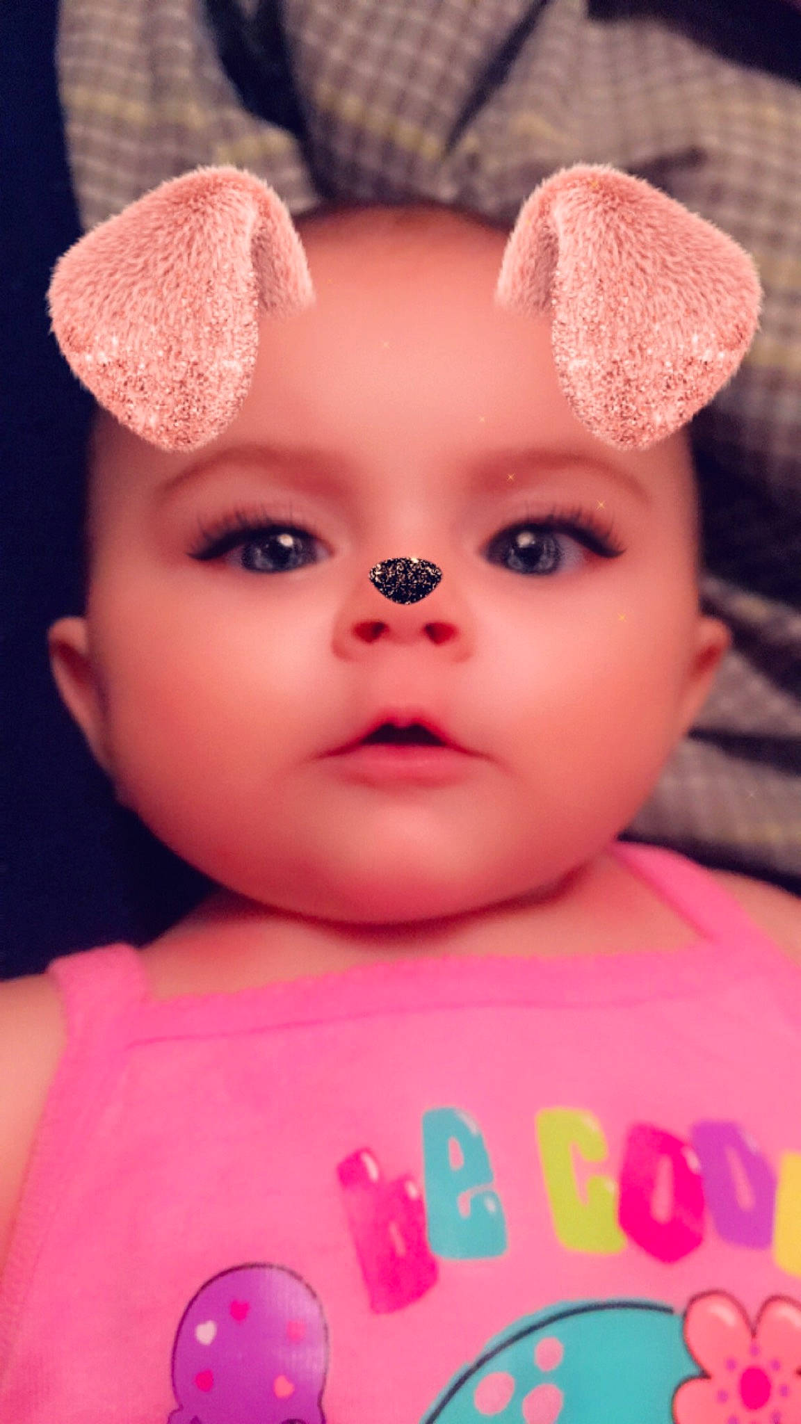 Brinlee is registered to the contest to win money with this photo: baby, cheek, child, ear, eye, face, head, lip, person, pink, skin, toddler, toy