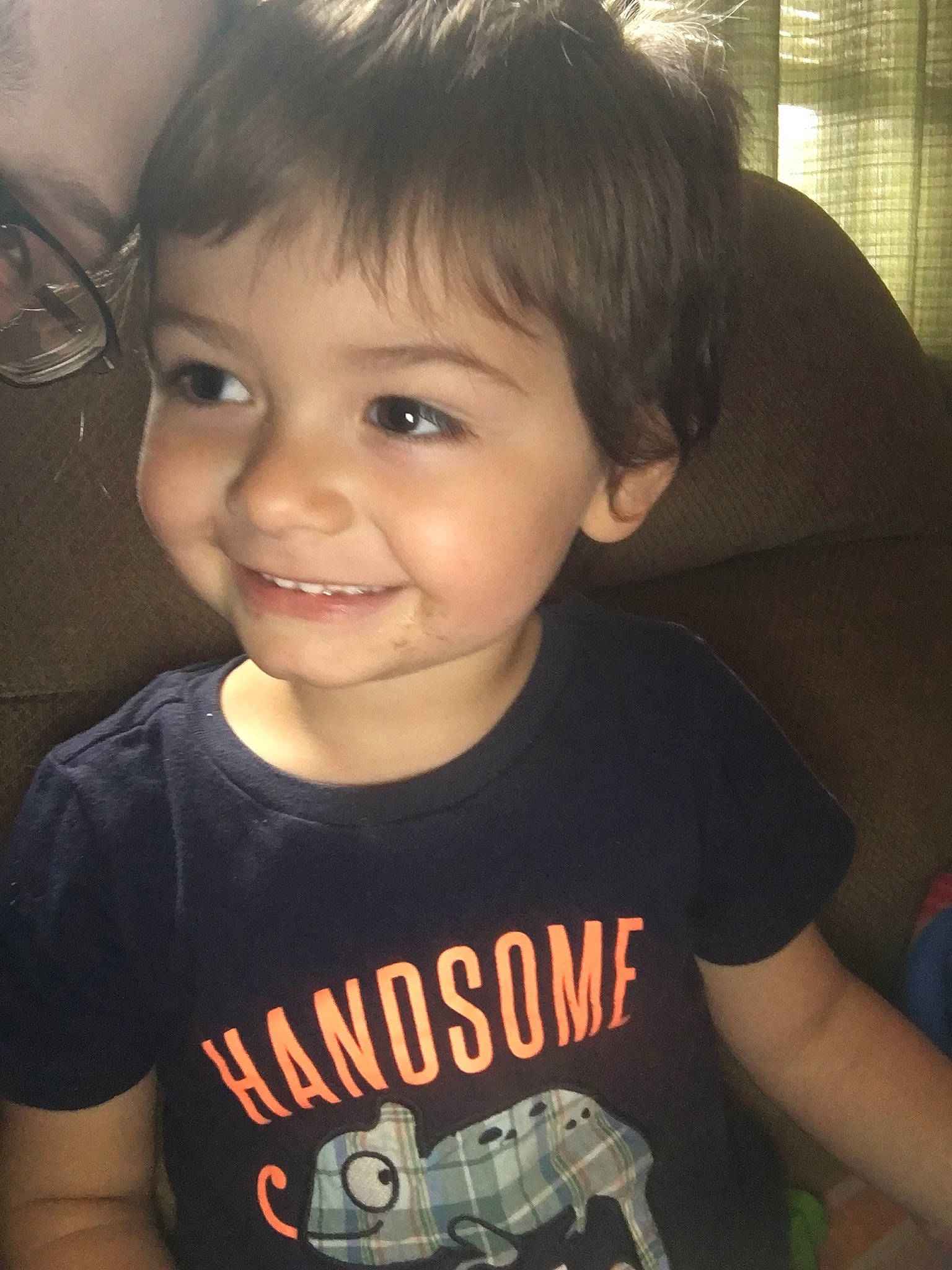 Derrick Jr. joined the competition — help win amazing prizes! cheek, child, chin, cool, ear, eye, face, facial_expression, forehead, fun, hair, hairstyle, head, joy, nose, organ, person, skin, smile, t_shirt