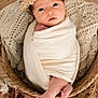 newborn, baby, wrapped, blanket, basket, headband, flower, knit, texture, feet, cute, portrait, soft, cozy, infant, resting, natural, decor, closeup, peaceful