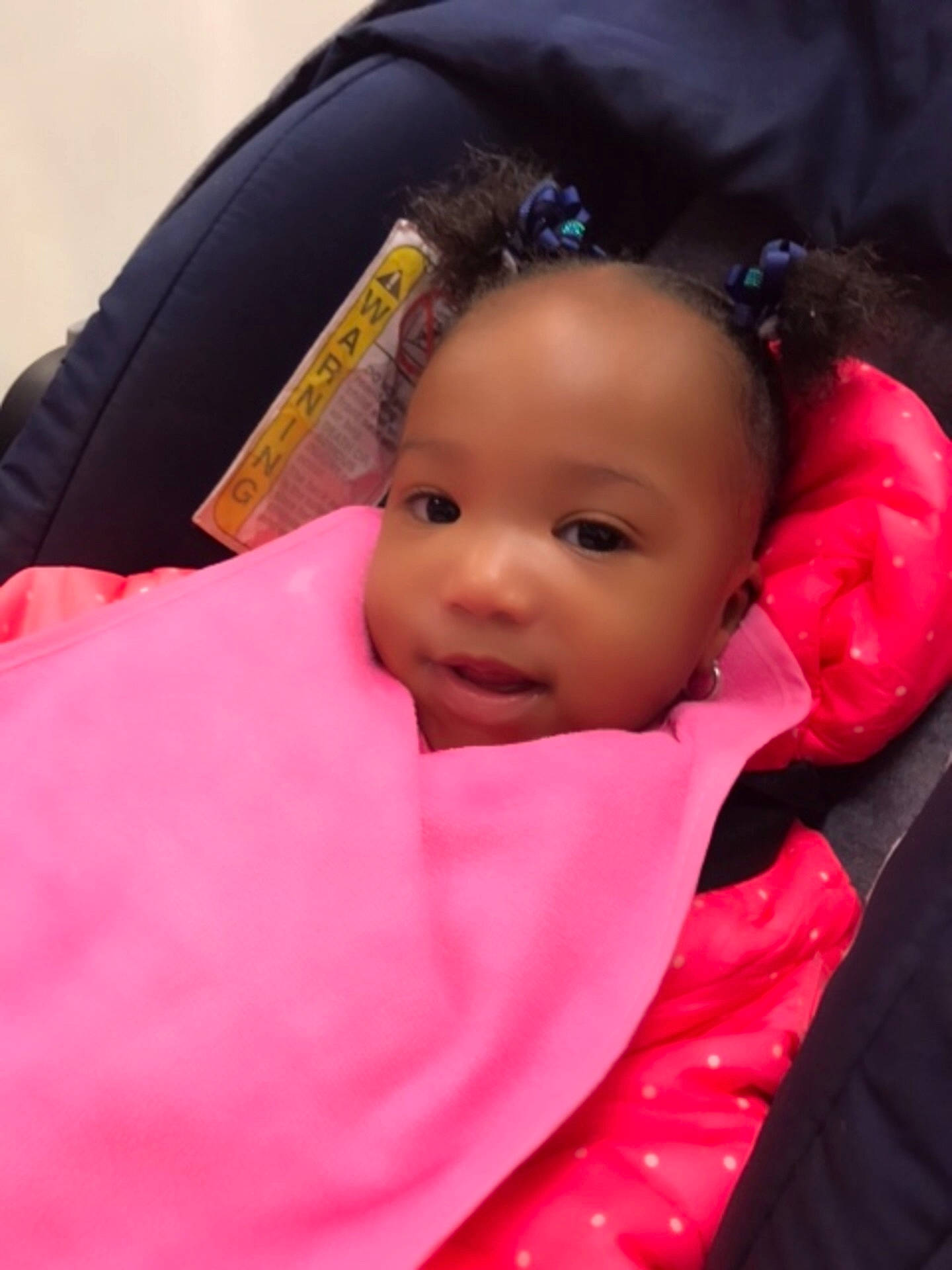 Jada Rose is registered to the contest to win money with this photo: beauty, cheek, child, day, eye, face, forehead, fun, girl, hair_accessory, head, human, infant, lip, nose, person, pink, product, skin, smile