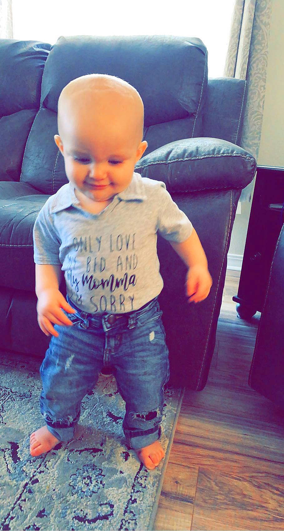 Braxtyn joined the competition — help win amazing prizes! arm, baby_toddler_clothing, chair, chin, comfort, cool, fashion, floor, flooring, furniture, hairstyle, happy, head, joy, mouth, person, product, shoulder, skin, sleeve