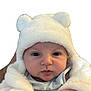Caden is registered to the contest to win money with this photo: baby, bear_ears, blanket, child, closeup, clothing, cozy, cute, expression, face, fuzzy, hand, hat, indoor, infant, newborn, person, portrait, soft, warm