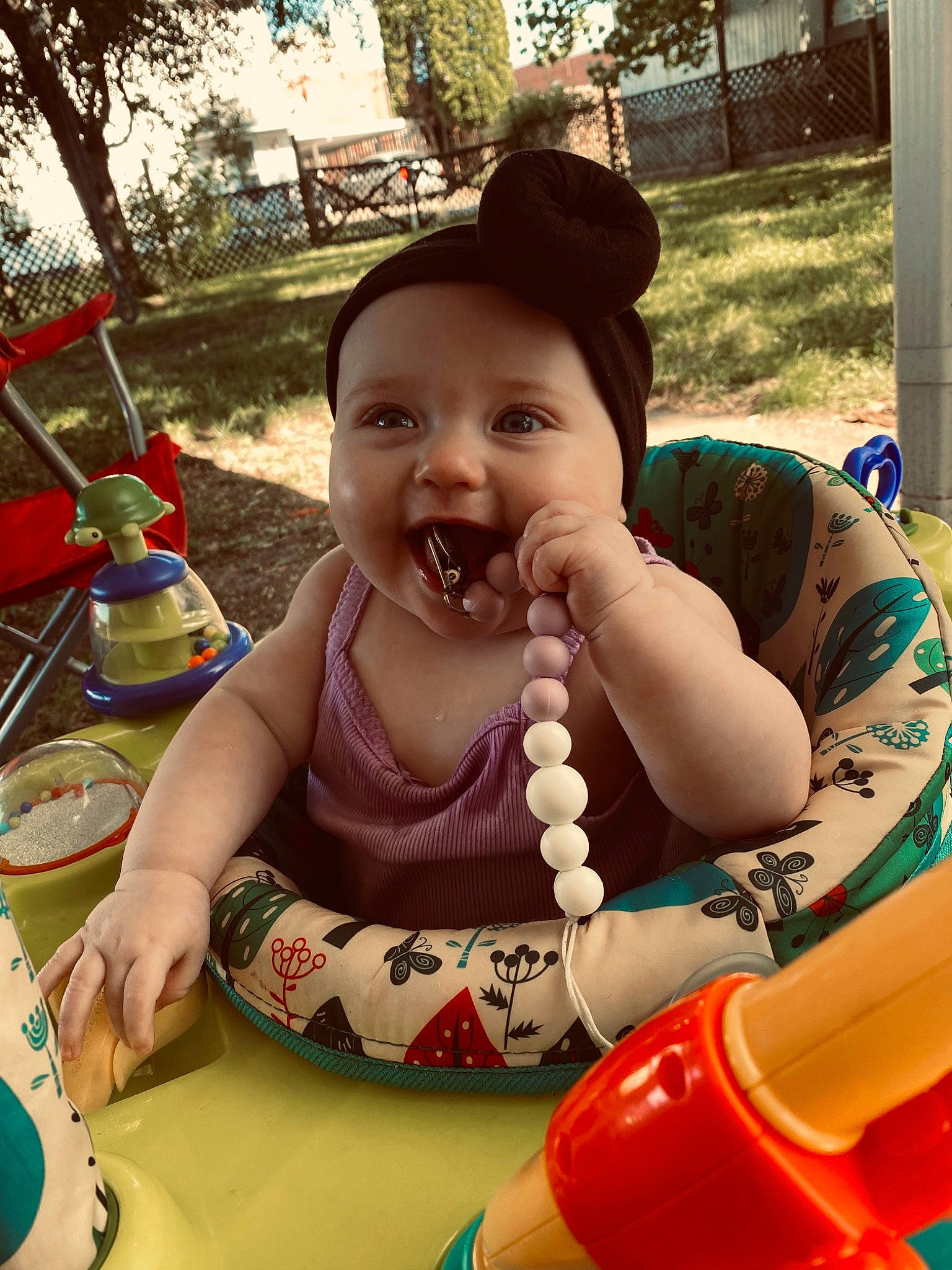 Hazley joined the competition — help win amazing prizes! baby, baby_products, child, eating, fun, happy, headwear, leisure, person, play, product, recreation, sitting, skin, smile, toddler