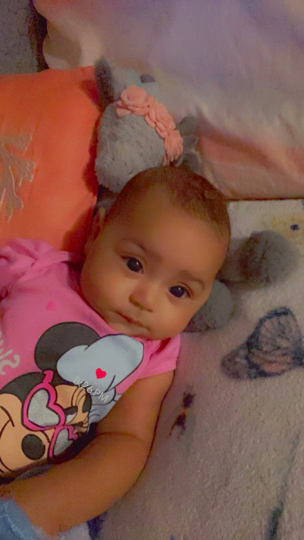 Meilani is registered to the contest to win money with this photo: baby, baby_toddler_clothing, cheek, comfort, eye, eyebrow, face, happy, head, headgear, iris, lip, neck, nose, person, pink, skin, sleeve, smile, textile