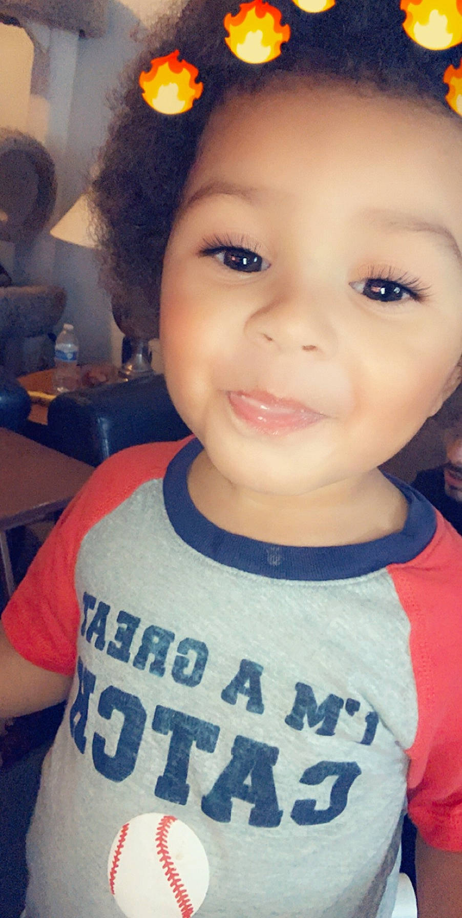 Brayden is registered to the contest to win money with this photo: black_hair, cheek, child, chin, cool, eyebrow, face, forehead, hair, head, jaw, lip, nose, person, selfie, skin, smile, toddler