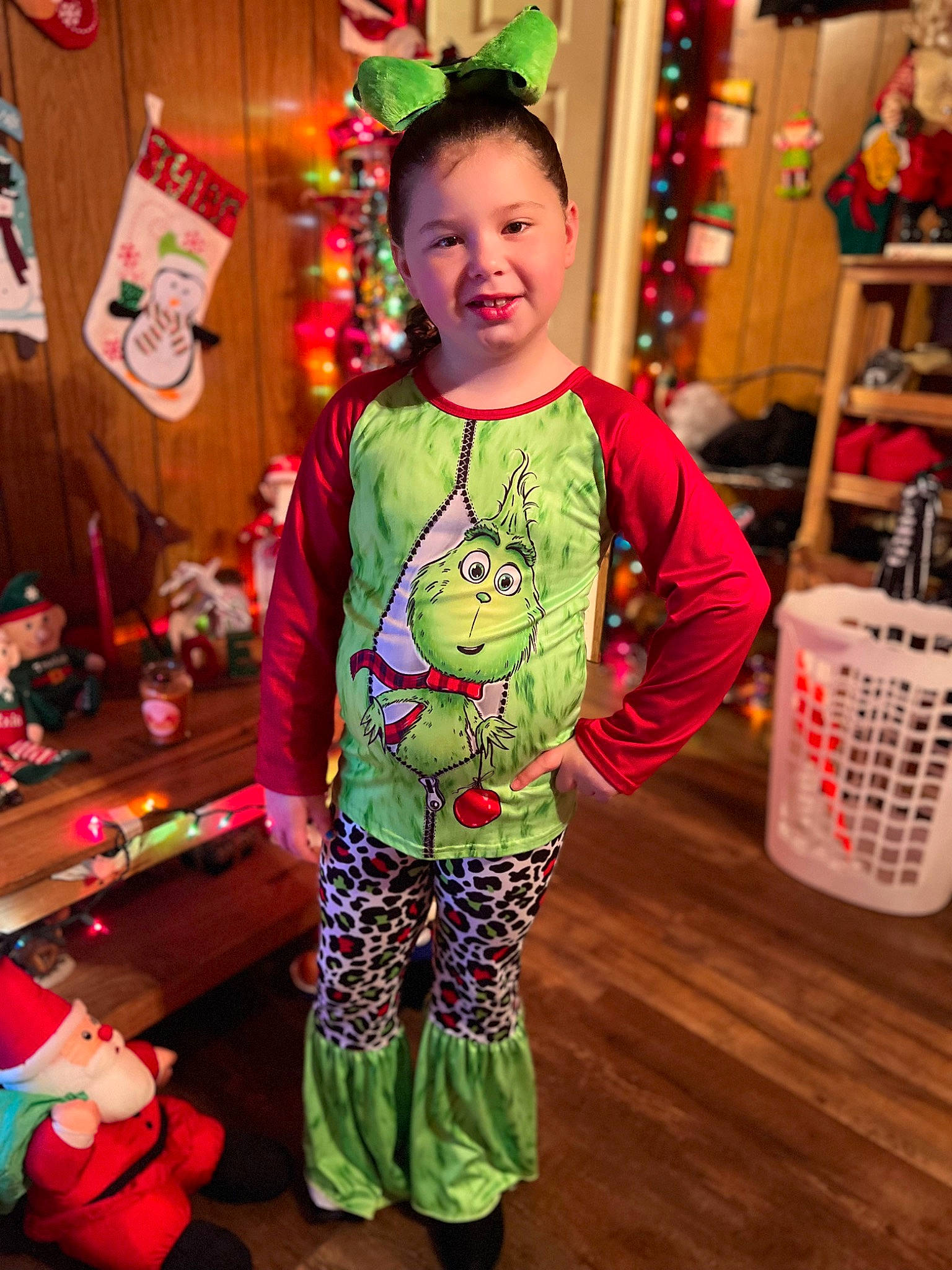 Dixie joined the competition — help win amazing prizes! baby_toddler_clothing, child, christmas, christmas_eve, christmas_ornament, event, fun, happy, holiday, joy, magenta, pajamas, pattern, person, play, sleeve, smile, standing, textile, toddler