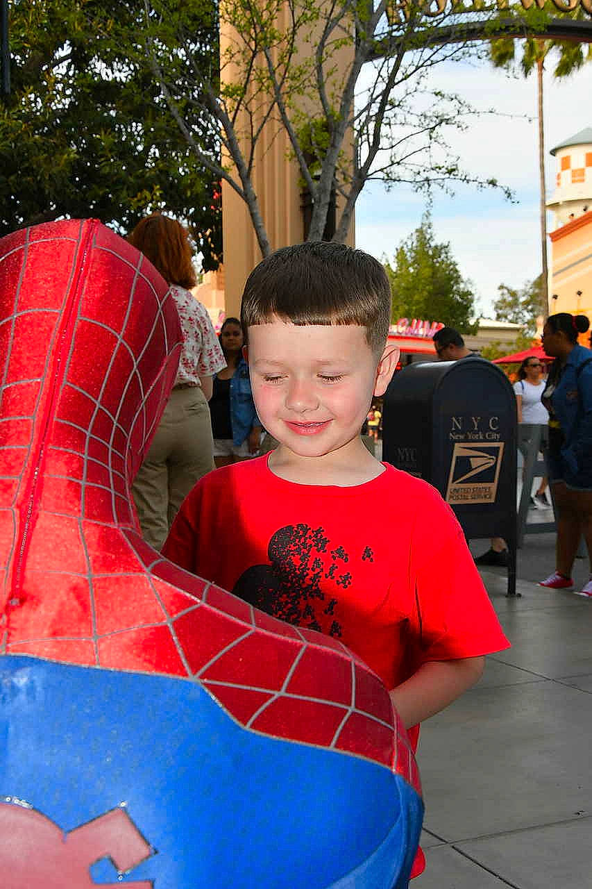 Robbie joined the competition — help win amazing prizes! costume, fun, joy, leisure, person, red, spider_man, world