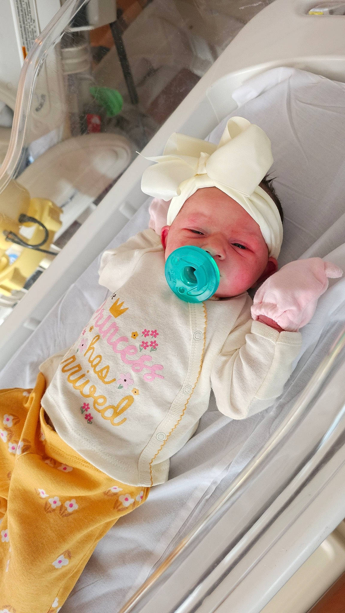 Emma joined the competition — help win amazing prizes! baby, baby_products, baby_safety, baby_toddler_clothing, child, comfort, hat, headwear, linens, peach, person, room, service, sleeve, toddler