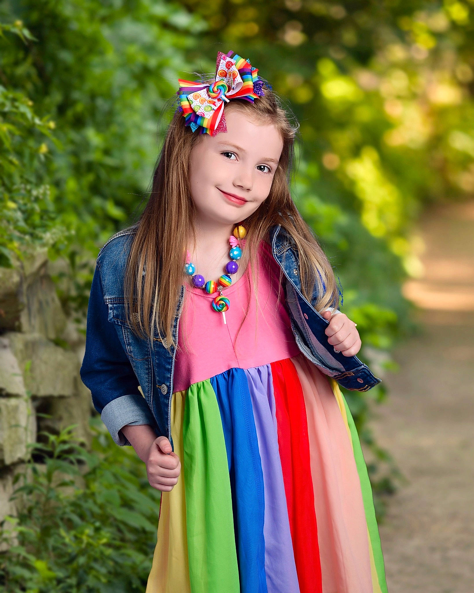 Aubree joined the competition — help win amazing prizes! day_dress, electric_blue, event, eye, face, fashion_design, grass, hair, happy, head, headgear, headwear, jewellery, joy, magenta, neck, outerwear, pattern, person, plant