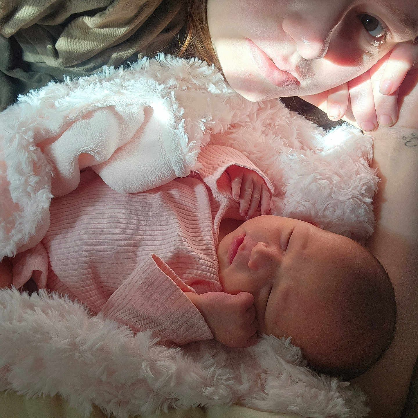 Judilynn is registered to the contest to win money with this photo: baby, bed, bedroom, blanket, bodypart, couch, cushion, face, finger, furniture, hand, head, indoors, newborn, person, photography, portrait, quilt, room, sleeping