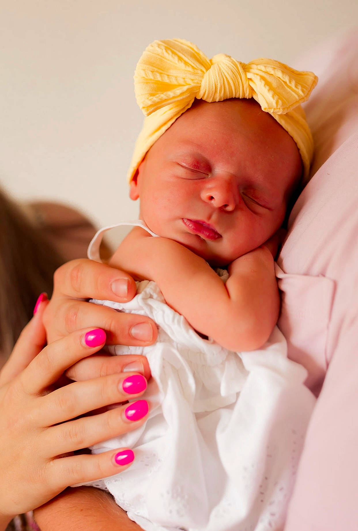 Eliza joined the competition — help win amazing prizes! arm, baby, baby_products, baby_sleeping, baby_toddler_clothing, child, comfort, eye, face, finger, gesture, hand, headgear, human_body, nail, peach, person, pink, skin, thumb