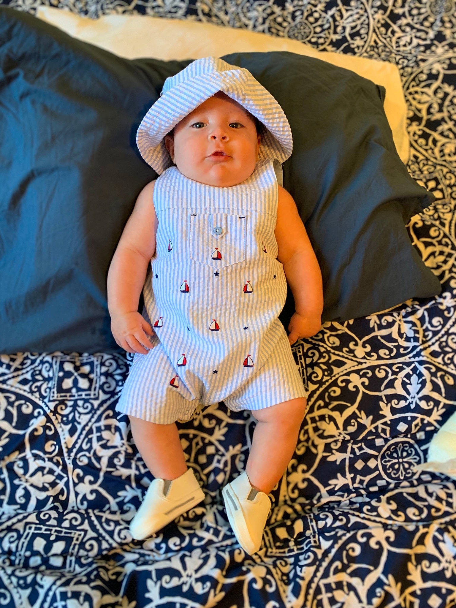 Matthias joined the competition — help win amazing prizes! baby, baby_toddler_clothing, child, headgear, headwear, pattern, person, toddler