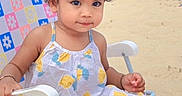Kridha joined the competition — help win amazing prizes! beach, blue_bow, bucket, chair, child, curly_hair, cute, dress, happy, outdoor, play, sand, sea, shovel, smiling, summer, sunny, toddler, toy, vacation