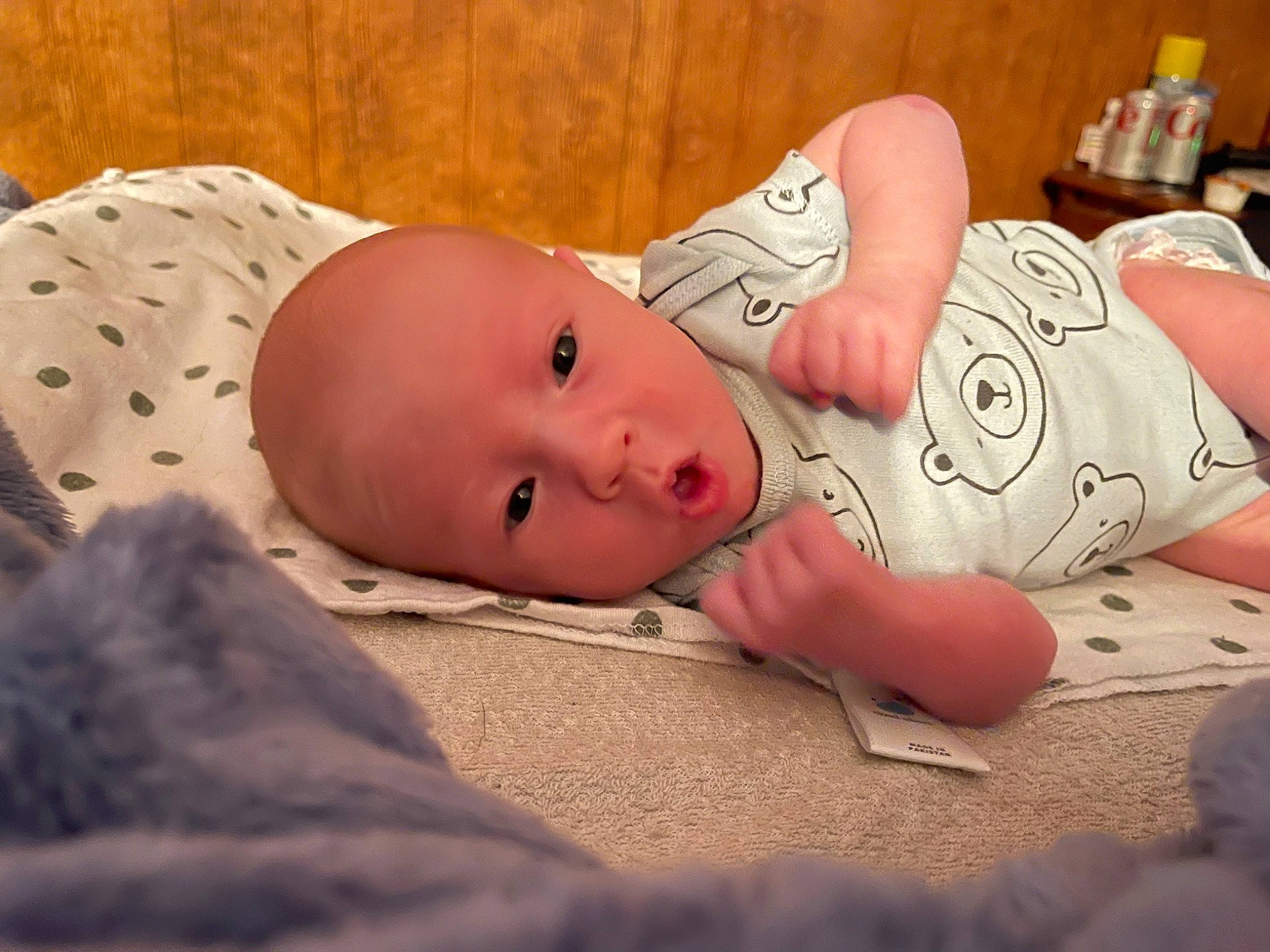 Clayton joined the competition — help win amazing prizes! baby, baby_toddler_clothing, bedding, cheek, chest, child, comfort, eye, face, flesh, flooring, head, human_body, linens, mouth, nose, person, room, skin, toddler