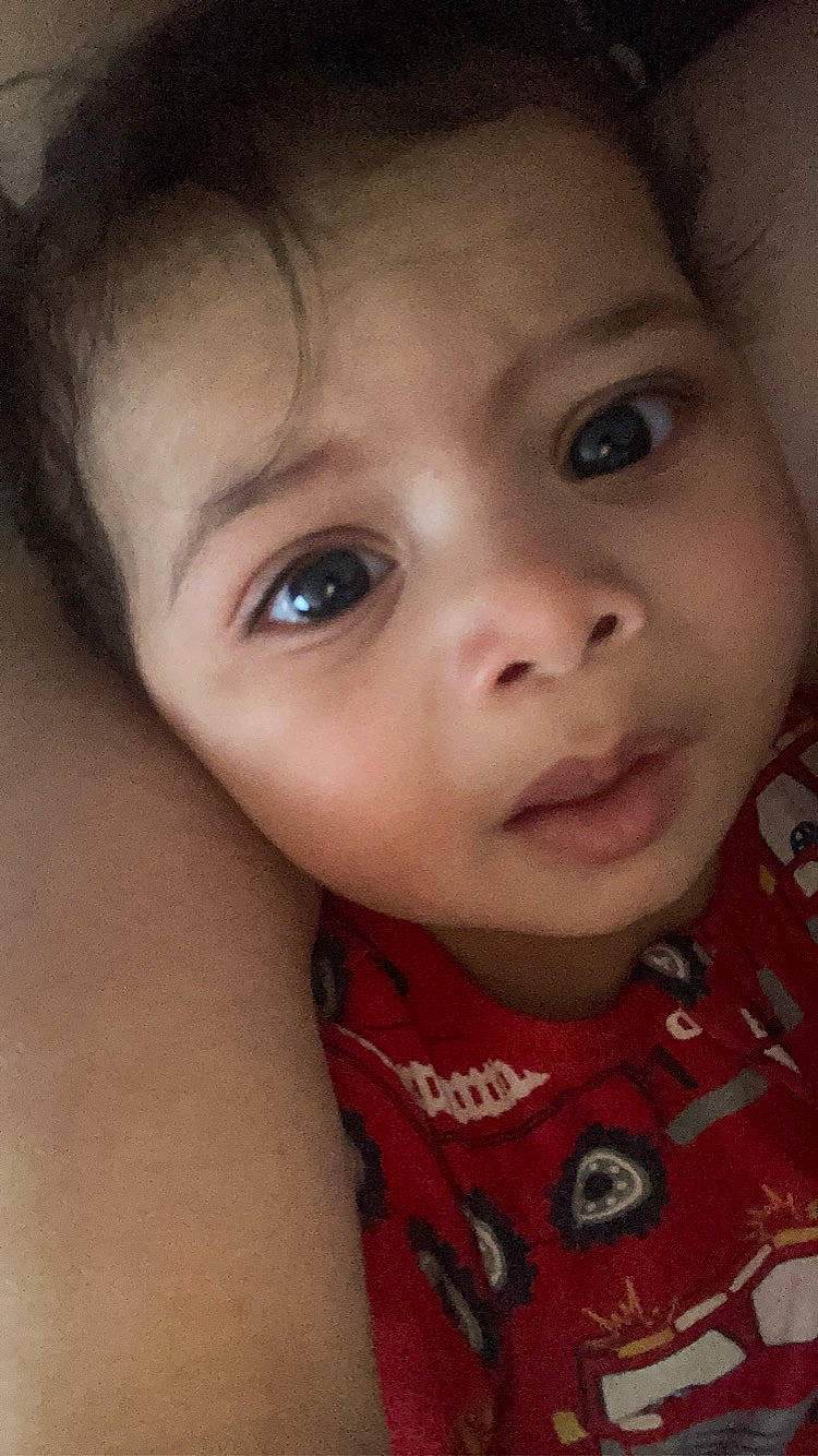 Jaylani joined the competition — help win amazing prizes! baby, cheek, chin, ear, eye, eyebrow, eyelash, finger, flash_photography, forehead, head, iris, jaw, lip, mammal, mouth, nose, person, skin, sleeve