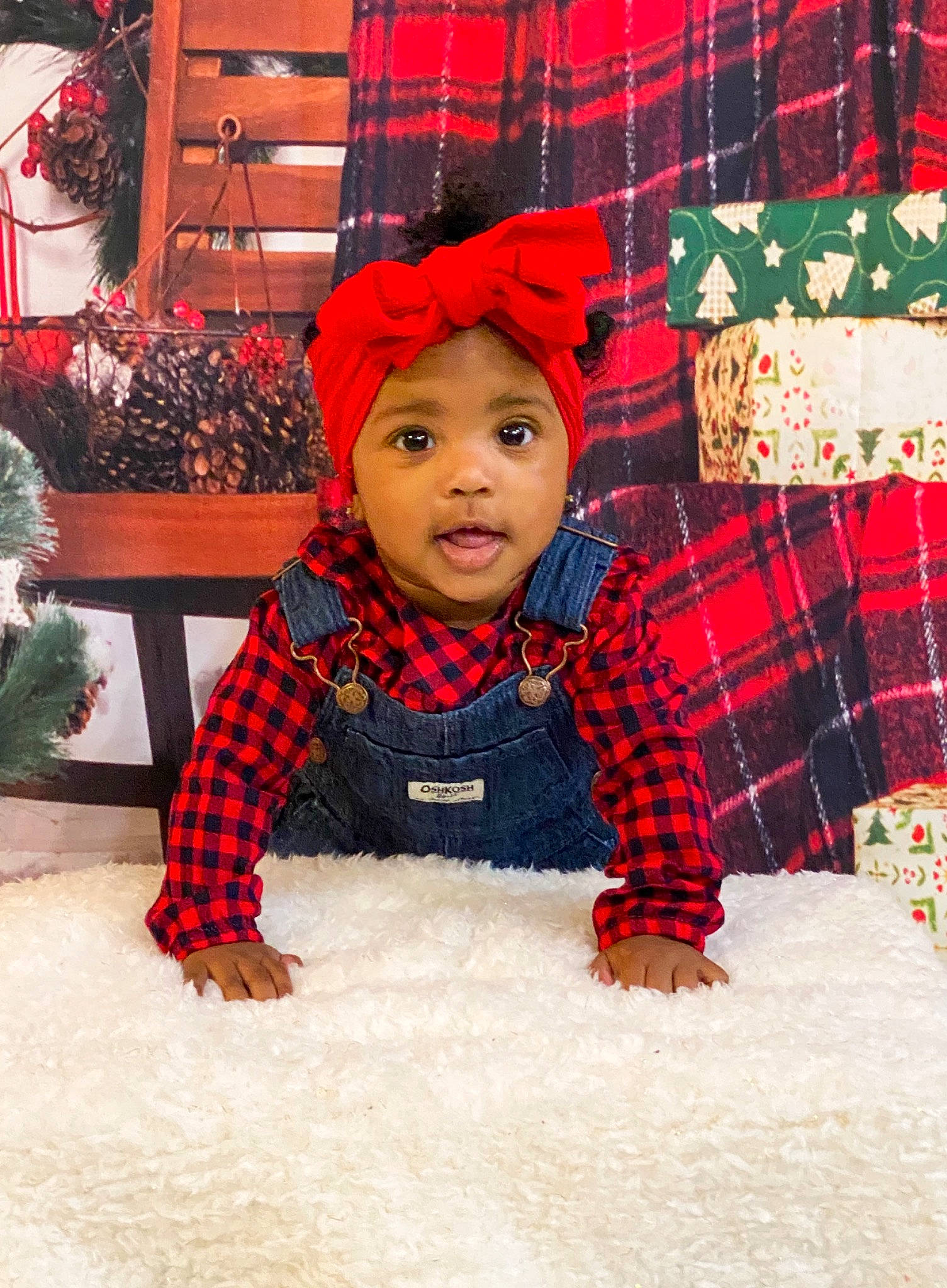 Jersey Kru joined the competition — help win amazing prizes! baby, child, child_model, christmas, christmas_eve, christmas_tree, design, fir, head, holiday, pattern, person, plaid, red, skin, smile, tartan, textile, toddler, tree