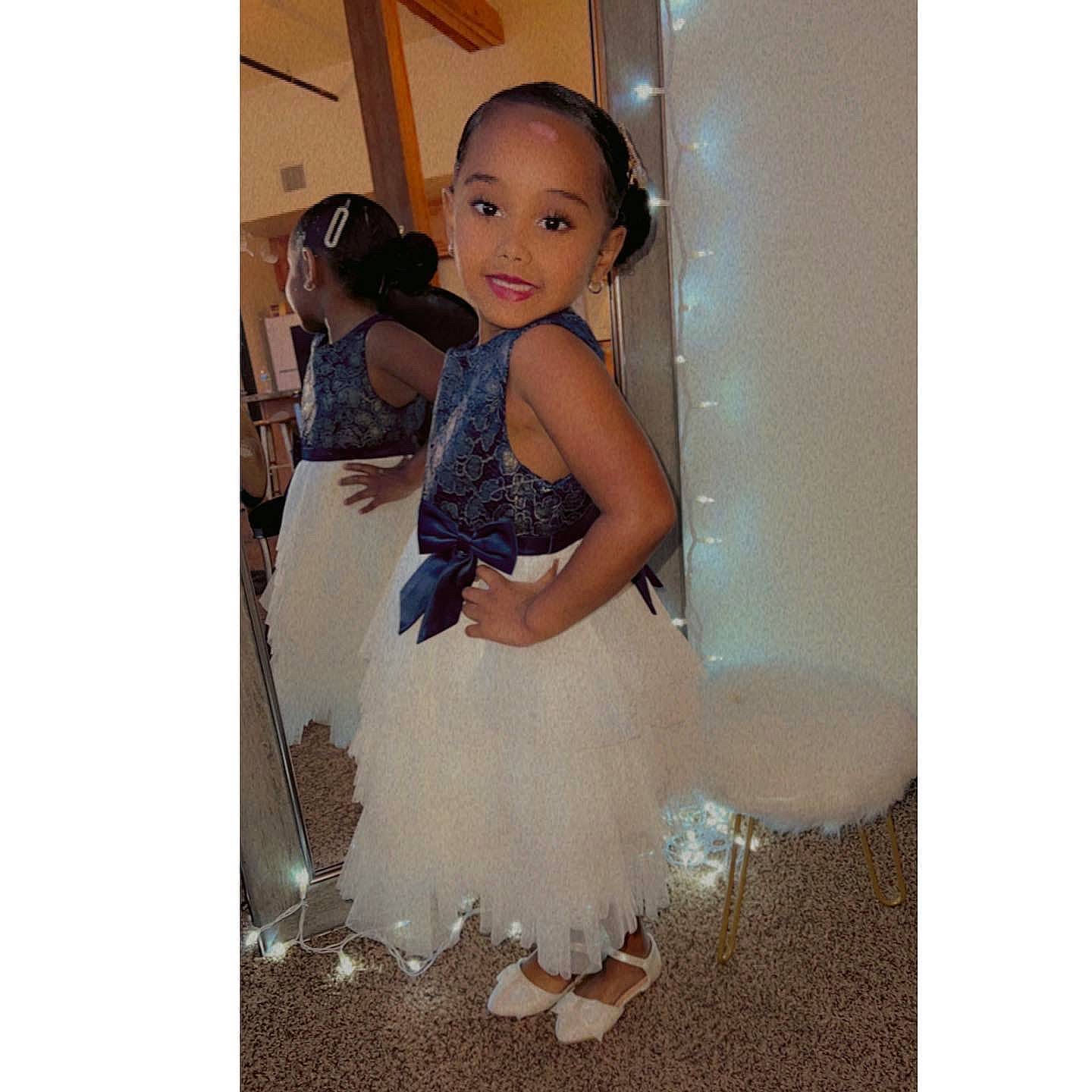 Amelia joined the competition — help win amazing prizes! baby, baby_toddler_clothing, day_dress, dress, embellishment, fashion_design, flash_photography, formal_wear, happy, neck, one_piece_garment, outerwear, pattern, person, ruffle, shoulder, sleeve, smile, thigh, toddler