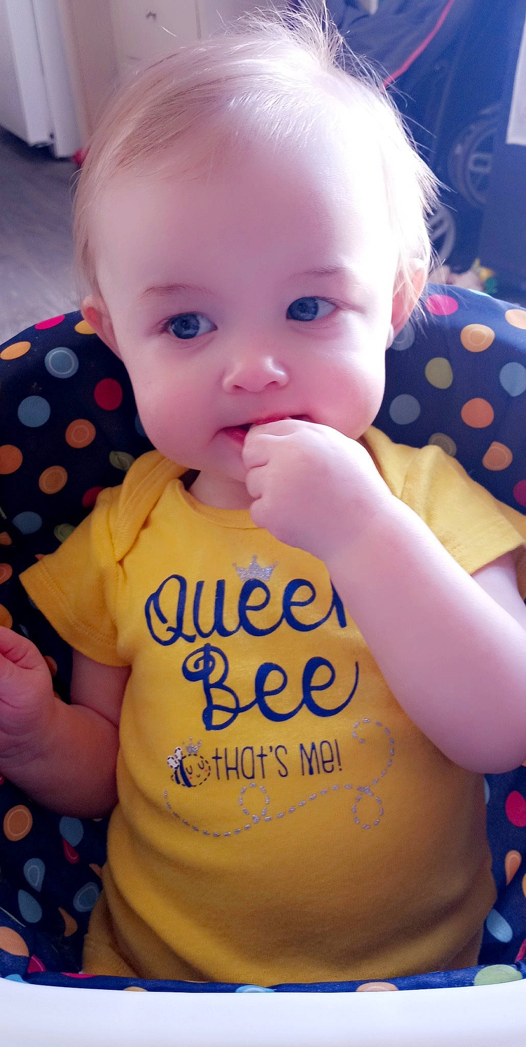 Ezmae joined the competition — help win amazing prizes! arm, baby_toddler_clothing, cheek, eyelash, face, finger, gesture, hairstyle, hand, happy, head, iris, joint, lip, mouth, neck, nose, person, pink, skin