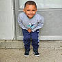 Kyson is registered to the contest to win money with this photo: child, boy, smiling, sweatshirt, shark, pants, adidas, sneakers, concrete, door, playful, standing, outdoor, casual_clothing, happy, young, portrait, person, short_hair, urban
