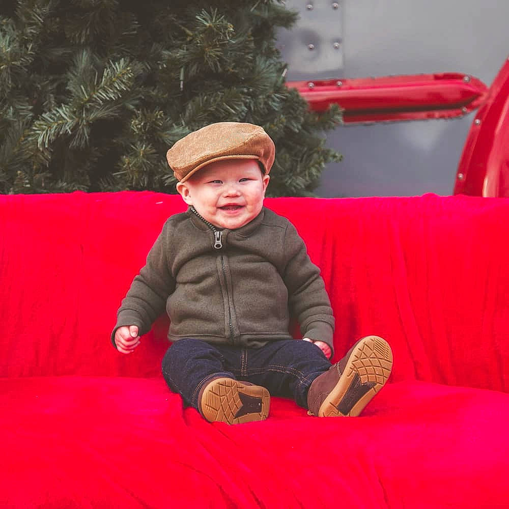 Finnegan joined the competition — help win amazing prizes! child, fun, headwear, person, play, red, sitting, toddler