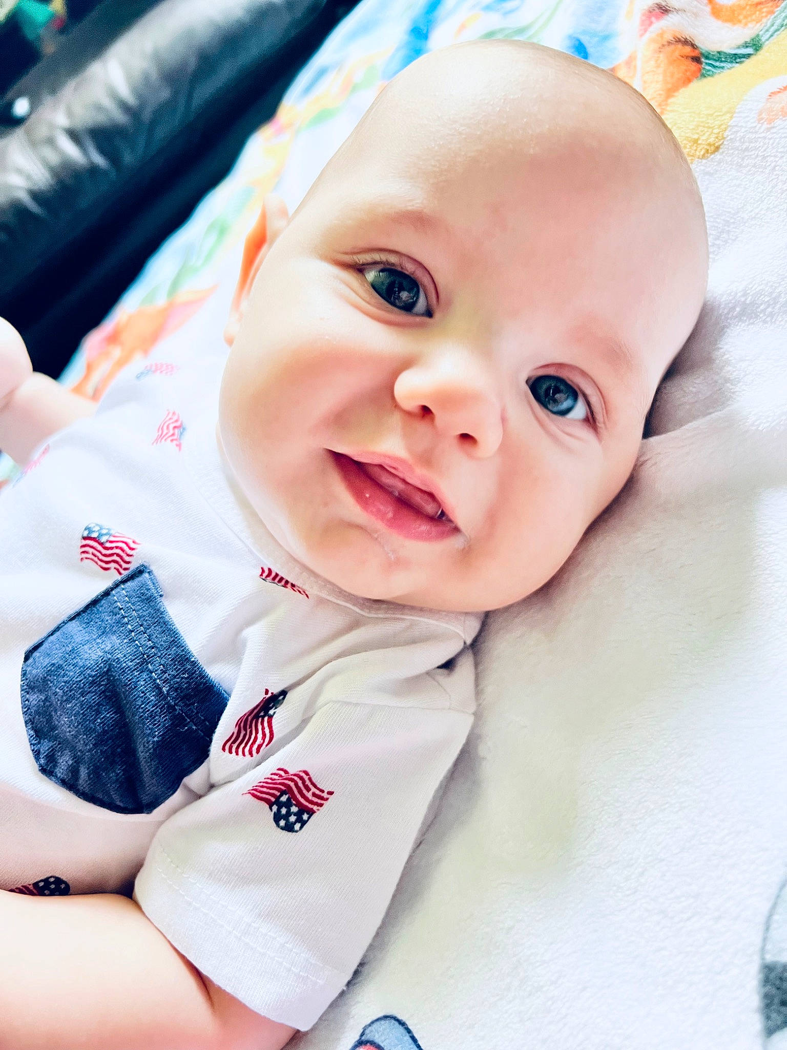 Andy joined the competition — help win amazing prizes! baby, baby_products, baby_safety, baby_toddler_clothing, blue, cheek, child, collar, comfort, event, fun, happy, iris, linens, person, portrait_photography, sleeve, smile, toddler