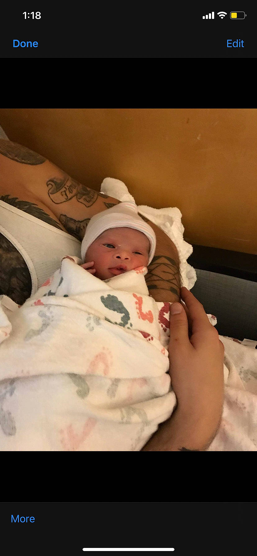 Thailynn is registered to the contest to win money with this photo: abdomen, baby, baby_products, baby_safety, baby_sleeping, baby_toddler_clothing, bedtime, cheek, child, comfort, event, finger, hat, headwear, linens, mouth, nap, person, room, skin