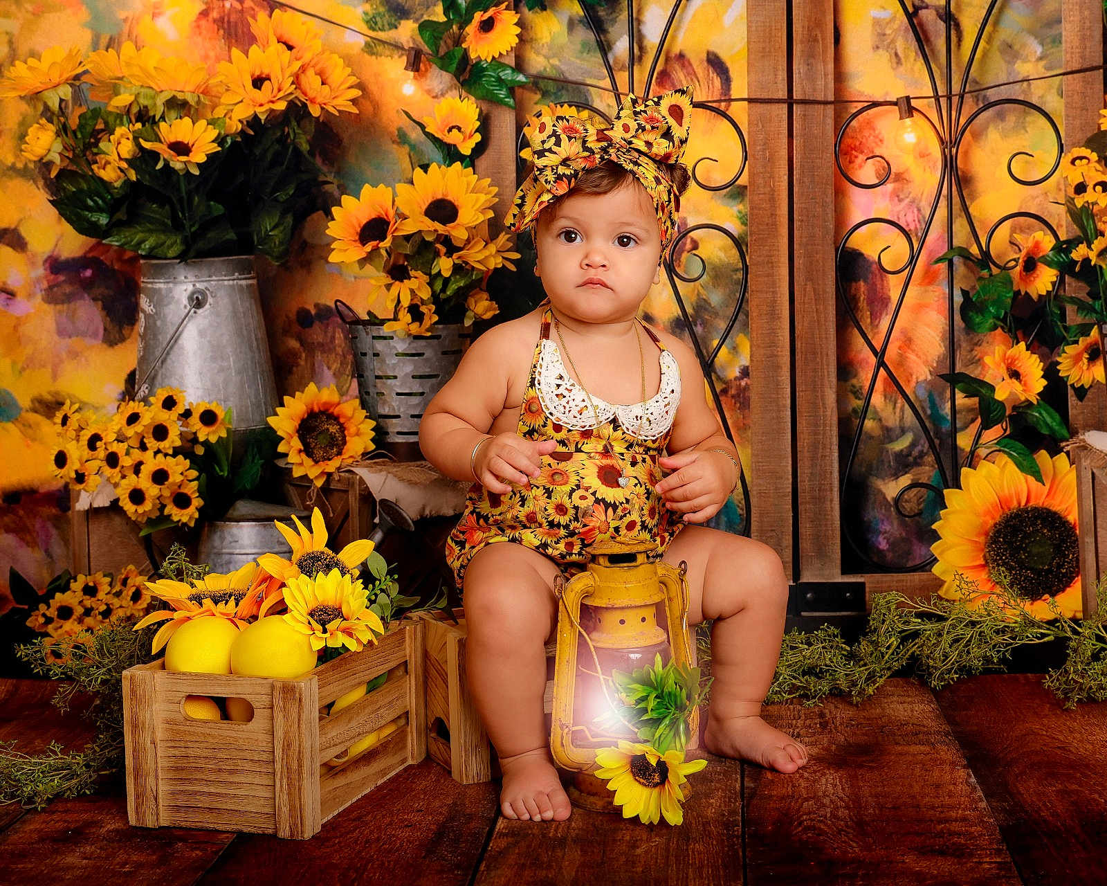 Celine Mendez is registered to the contest to win money with this photo: baby, daisy, face, flower, flowerarrangement, flowerbouquet, hardwood, head, jar, leaf, person, petal, photography, plant, portrait, pottedplant, pottery, sunflower, vase, wood