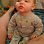 Ella is registered to the contest to win money with this photo: baby, child, pajamas, foot, hand, blanket, toys, indoor, person, legs, cute, sleepwear, infant, face, sitting, soft, colorful, curious, home, cozy