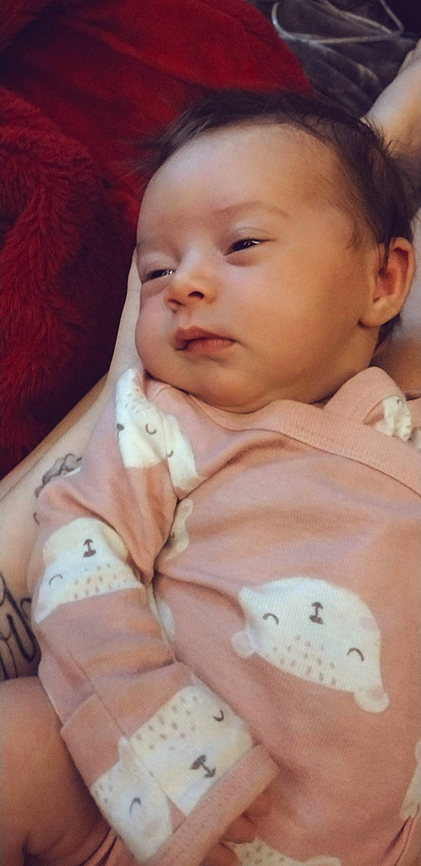 Jordin Jaylin is registered to the contest to win money with this photo: baby, baby_toddler_clothing, bib, carmine, cheek, child, collar, comfort, eyelash, happy, iris, linens, lip, neck, nose, peach, person, pink, skin, sleeve