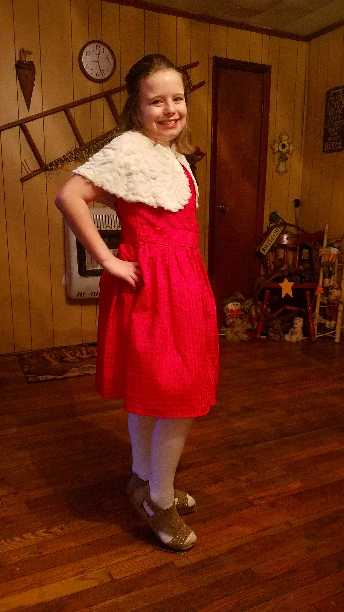 Carleigh joined the competition — help win amazing prizes! clothing, cocktail_dress, dress, fashion, fashion_design, flooring, footwear, formal_wear, joy, long_hair, magenta, pattern, person, pink, red, shoe, shoulder, vintage_clothing