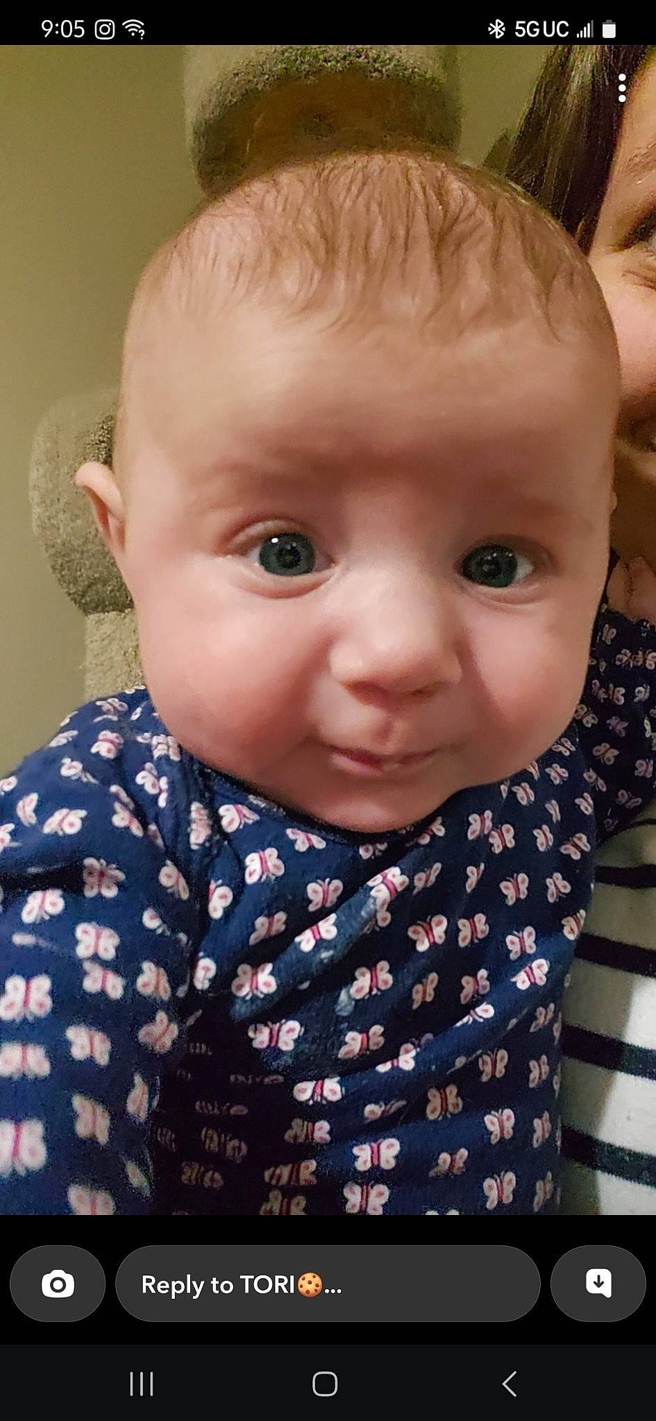 Charlene is registered to the contest to win money with this photo: baby, baby_toddler_clothing, cheek, child, chin, collar, dress_shirt, eyelash, facial_expression, happy, iris, lip, neck, nose, pattern, person, skin, sleeve, standing, t_shirt