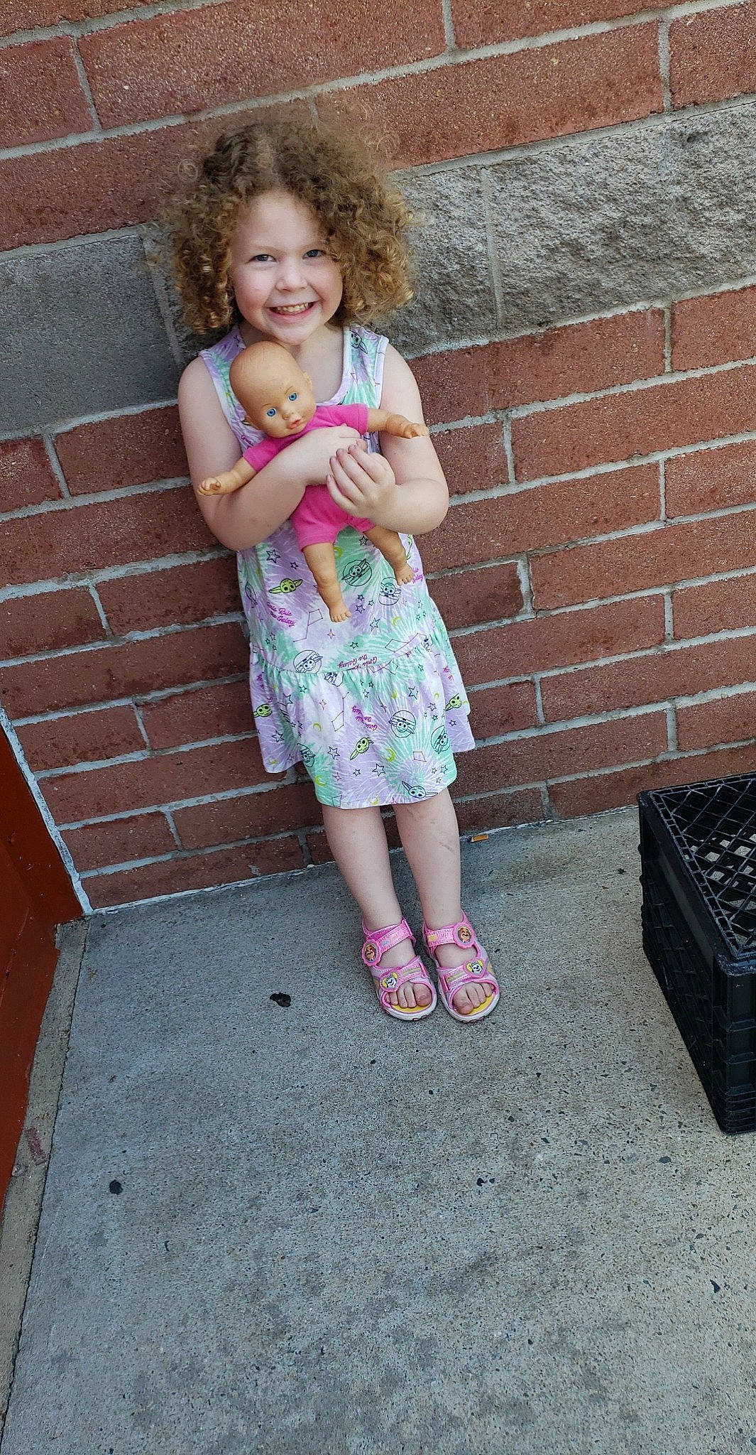 Jayde joined the competition — help win amazing prizes! baby_toddler_clothing, child, day_dress, foot, footwear, grass, hair, hairstyle, happy, head, joint, joy, leg, people, people_in_nature, person, pink, sandal, smile, standing