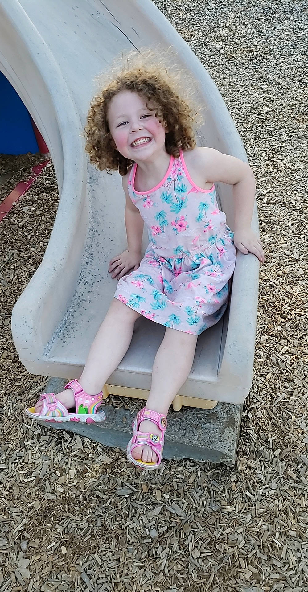 Jayde joined the competition — help win amazing prizes! beauty, dress, facial_expression, fun, grass, green, happy, human_body, joint, joy, leg, leisure, magenta, person, pink, recreation, smile, street_fashion, style, summer