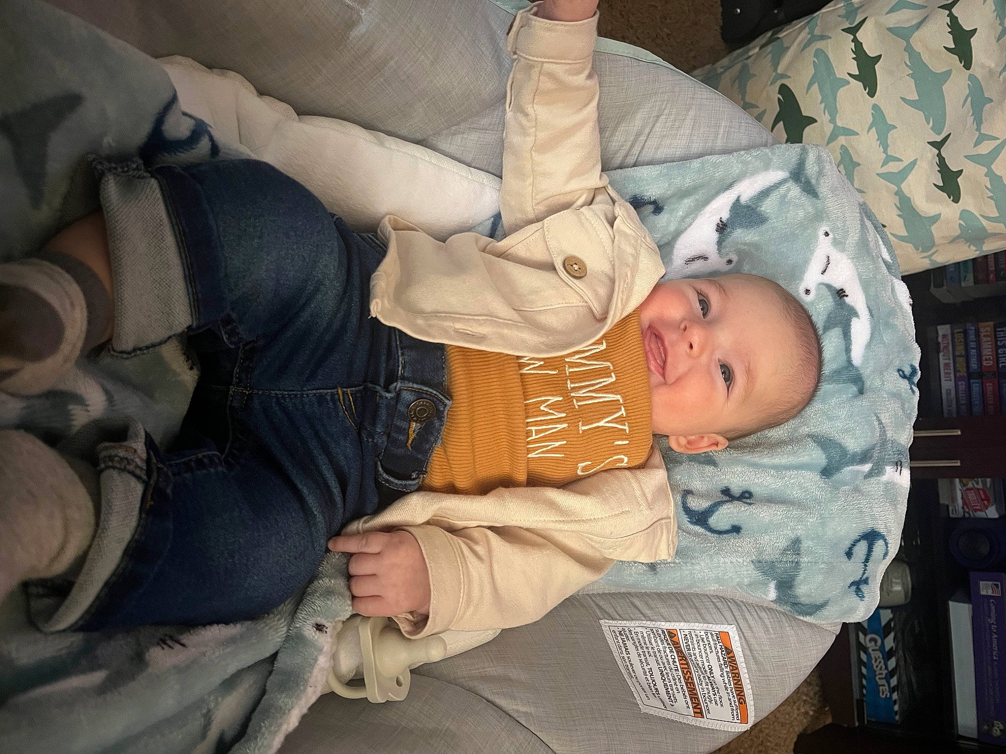 Bodie joined the competition — help win amazing prizes! arm, baby, baby_carriage, baby_products, baby_safety, baby_toddler_clothing, cheek, child, comfort, eye, face, facial_expression, head, human_body, mouth, person, sitting, skin, smile, toddler