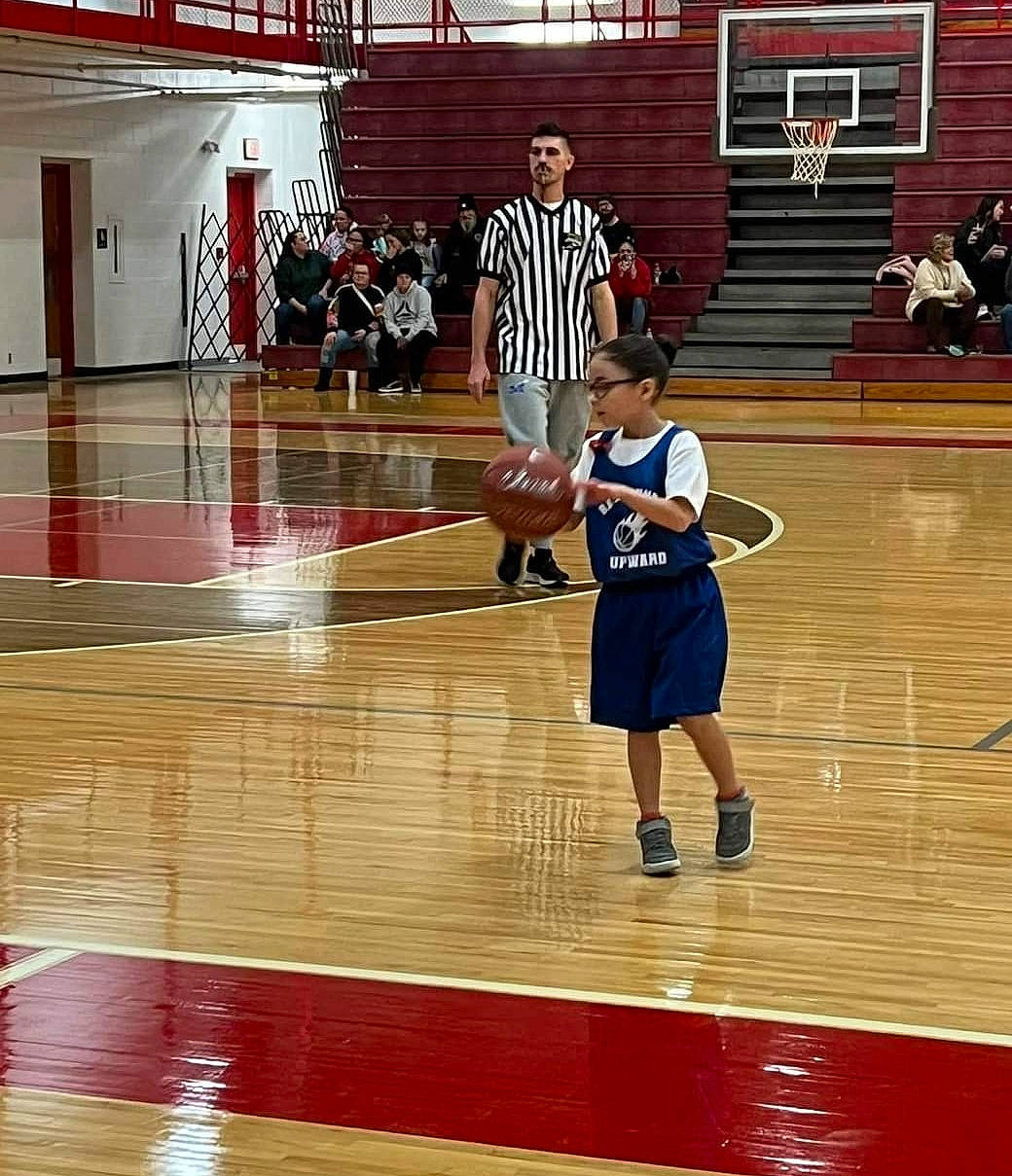 Annmarie joined the competition — help win amazing prizes! ball, ball_game, basketball, basketball_court, basketball_moves, basketball_player, competition_event, field_house, flooring, hardwood, knee, person, player, shorts, sneakers, sports_equipment, sports_uniform, sportswear, team_sport, wood