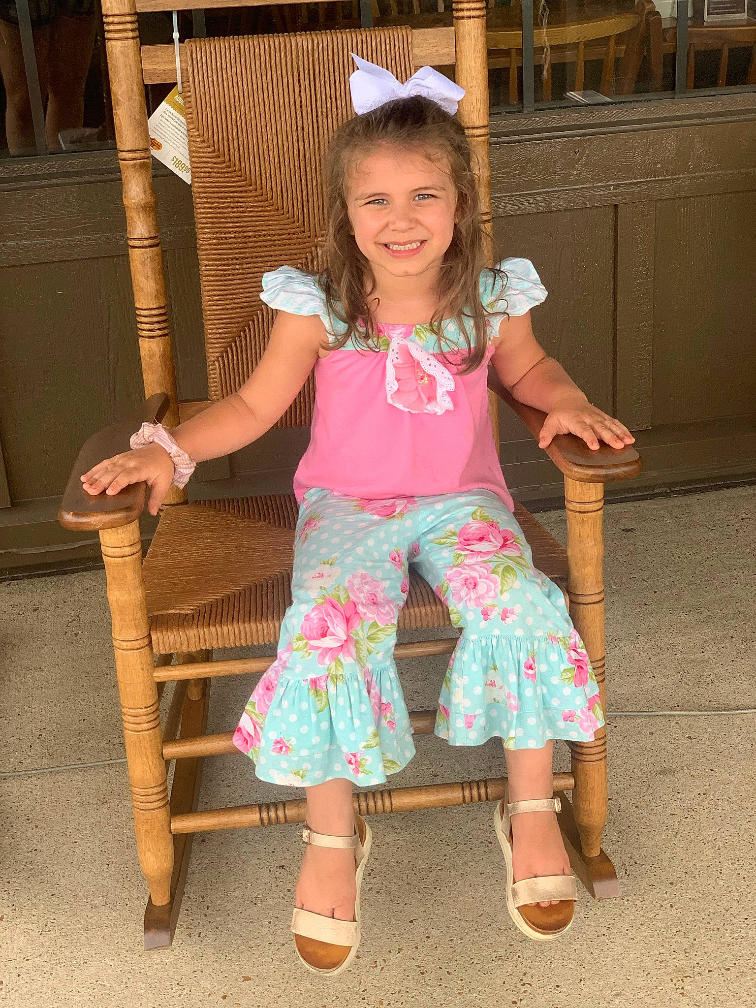 Kyndal joined the competition — help win amazing prizes! baby_toddler_clothing, child, eye, face, fun, hair, happy, head, human_leg, joy, leisure, magenta, person, pink, sandal, skin, sleeve, smile, t_shirt, thigh