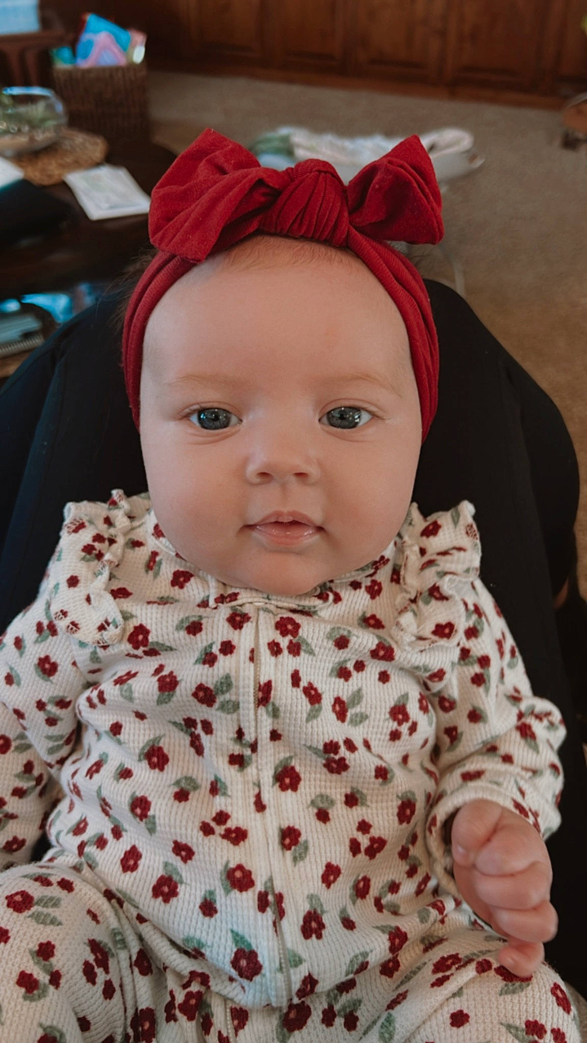 Evelyn joined the competition — help win amazing prizes! baby, baby_toddler_clothing, cheek, child, collar, eye, eyebrow, eyelash, fashion_accessory, happy, headwear, hood, hoodie, iris, linens, lip, pattern, person, pink, skin