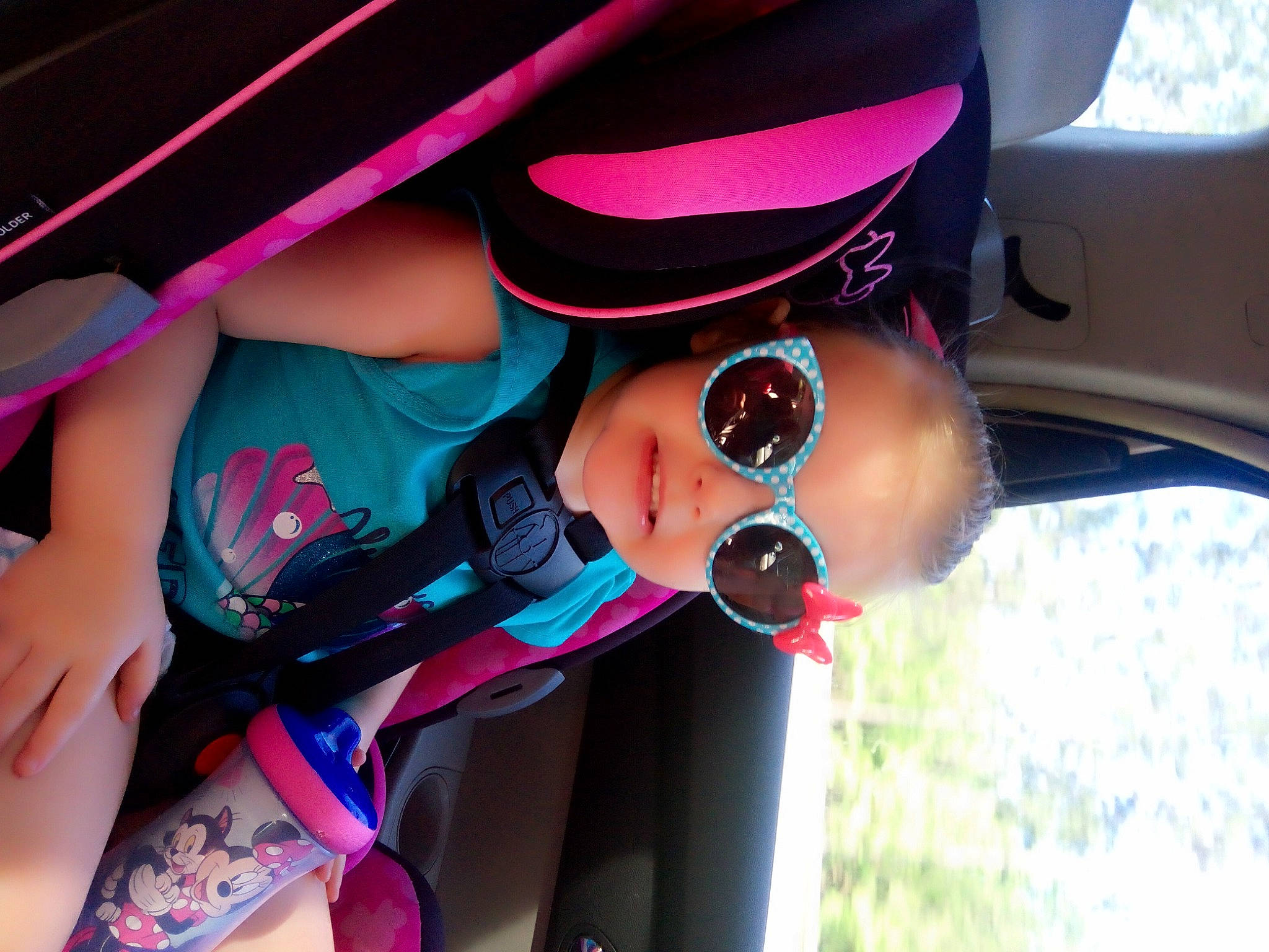 Kimberly joined the competition — help win amazing prizes! auto_part, automotive_design, automotive_exterior, electric_blue, event, eyewear, fun, glasses, goggles, happy, hat, leisure, magenta, person, pink, purple, recreation, street_fashion, sunglasses, thigh