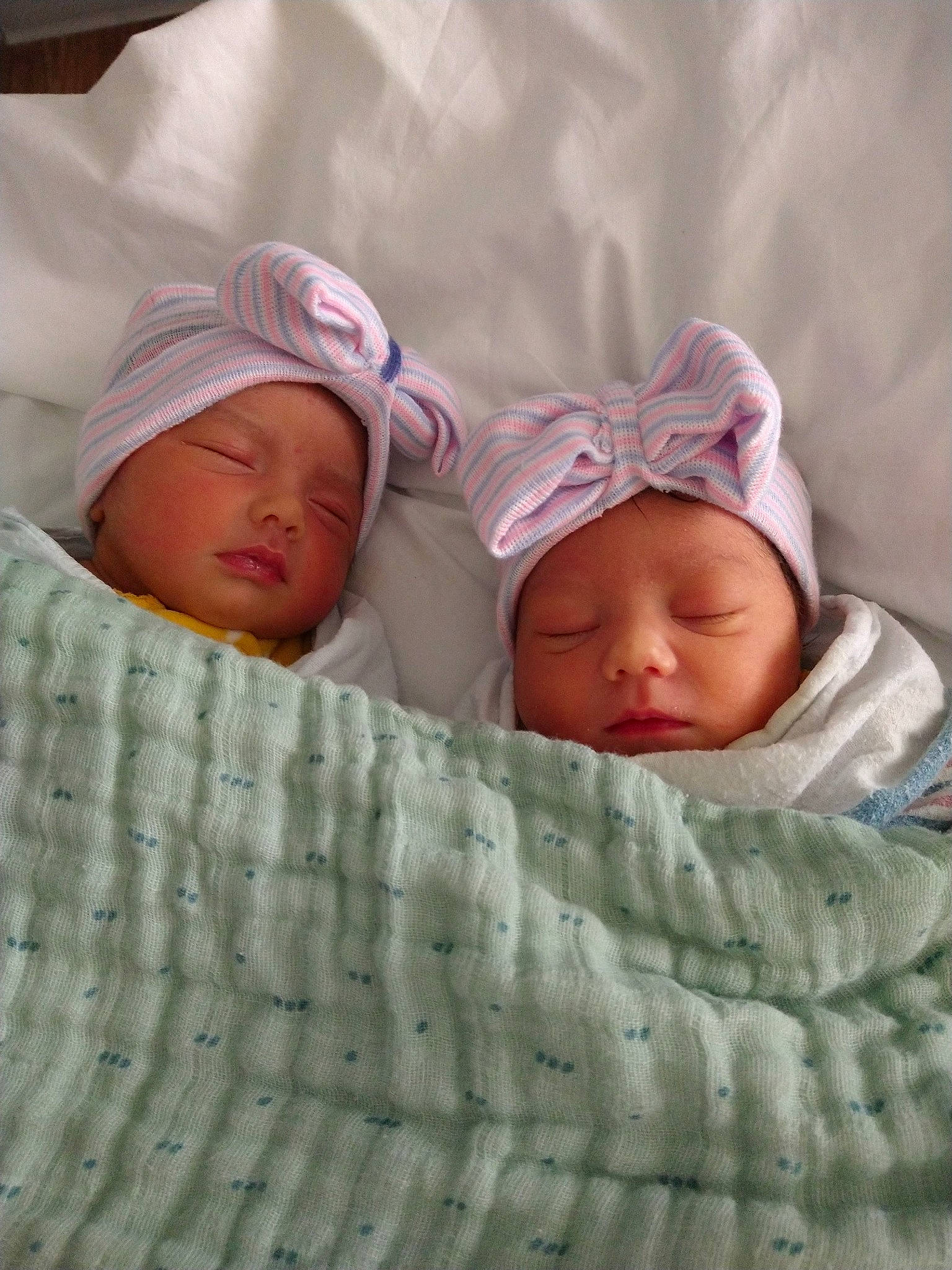 Aleah And Sophia is registered to the contest to win money with this photo: baby, baby_products, baby_sleeping, bedding, bedtime, cap, cheek, child, comfort, face, facial_expression, hat, headgear, headwear, linens, nap, person, product, room, skin