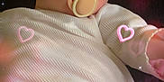 Freyja is registered to the contest to win money with this photo: baby, sleeping, pacifier, white_clothing, pink_pants, heart_effects, sparkles, closeup, infant, cute, soft_lighting, indoors, child, peaceful, portrait, adorable, young_child, resting, cozy, love