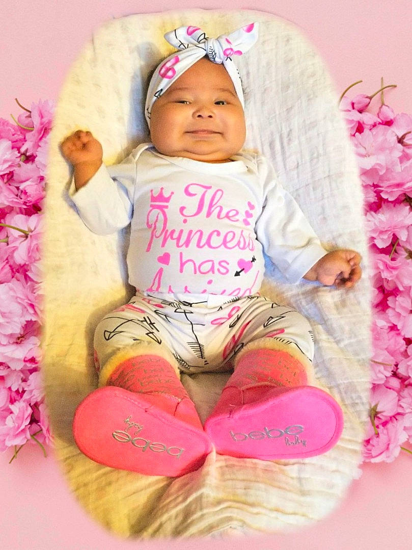 Emmalyn is registered to the contest to win money with this photo: baby, baby_toddler_clothing, child, hair_accessory, headwear, person, pink, product, toddler