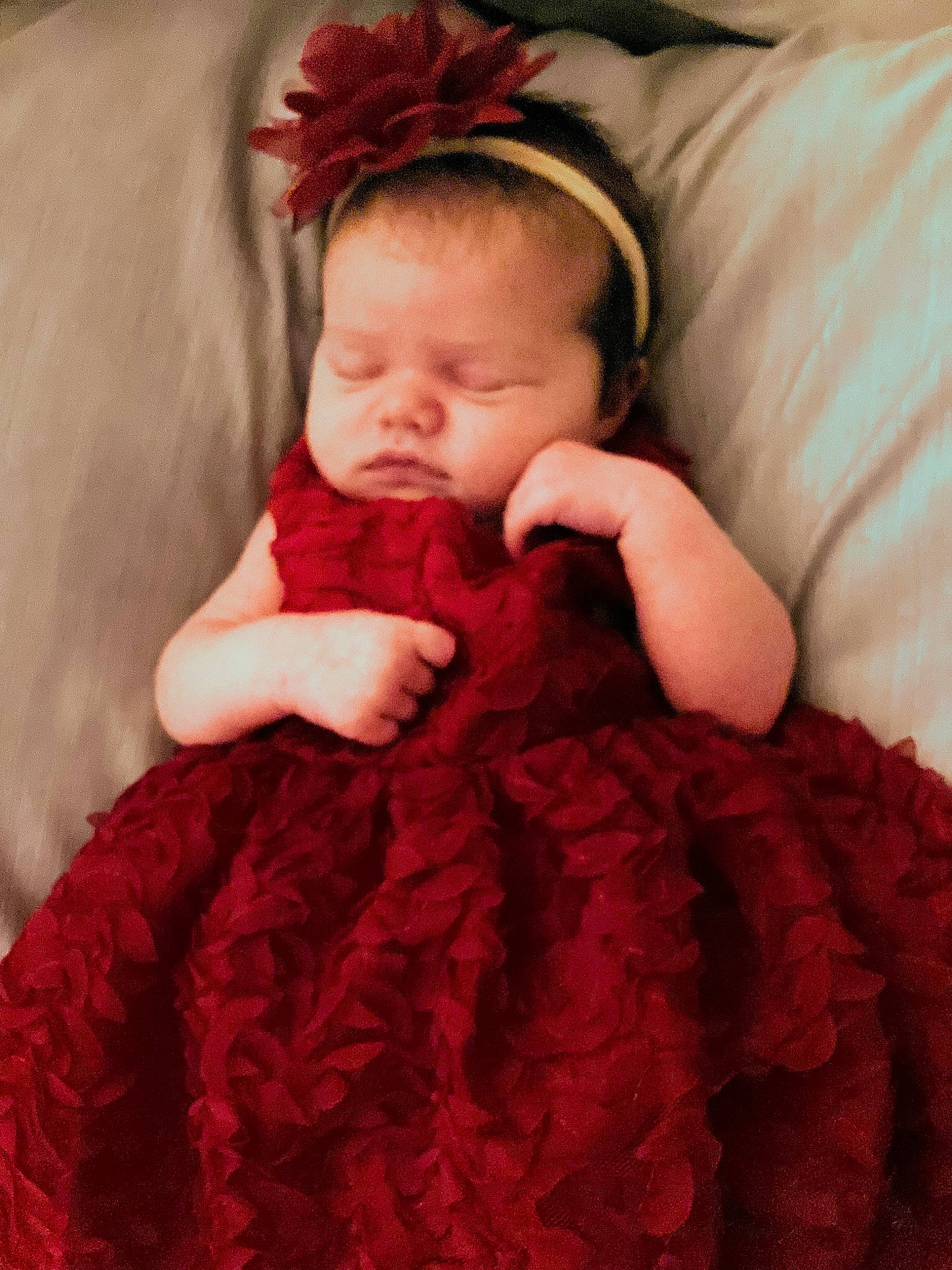 Josie joined the competition — help win amazing prizes! arm, baby, baby_toddler_clothing, comfort, day_dress, dress, eye, face, finger, hairstyle, hand, lip, one_piece_garment, orange, organ, person, pink, skin, sleeve, textile