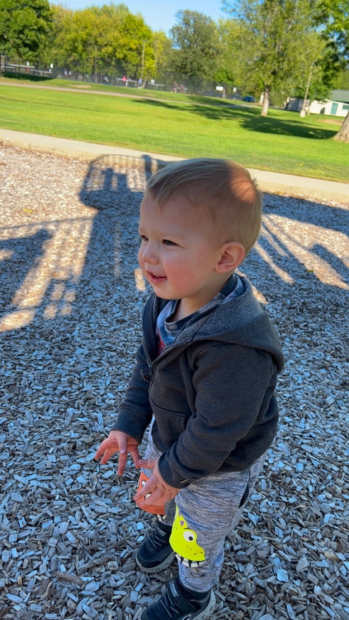 Parker joined the competition — help win amazing prizes! asphalt, baby_toddler_clothing, child, design, electric_blue, fun, grass, happy, leaf, leisure, people_in_nature, person, plant, public_space, recreation, smile, standing, summer, sunlight, toddler