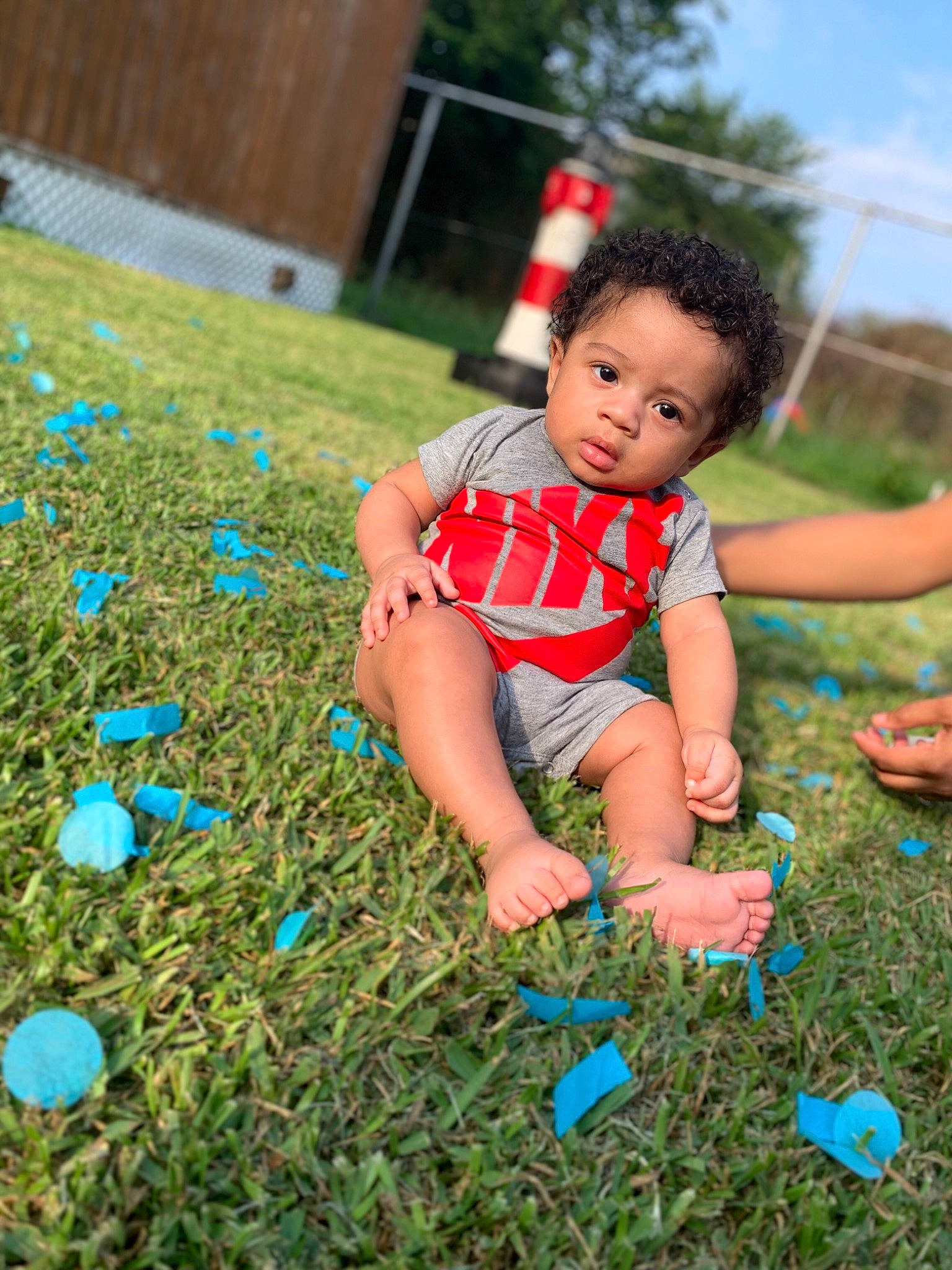 Joziah is registered to the contest to win money with this photo: baby, baby_toddler_clothing, botany, flooring, fun, grass, grass_family, happy, lawn, leaf, leg, leisure, people_in_nature, person, plant, public_space, recreation, shorts, summer, toddler