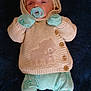 Harrison is registered to the contest to win money with this photo: baby, infant, pacifier, knitted_clothing, hoodie, bear_ears, mittens, blue_blanket, sleepwear, cute, child, newborn, lying_down, soft_texture, warm_clothing, buttons, smiling, portrait, indoors, baby_clothes