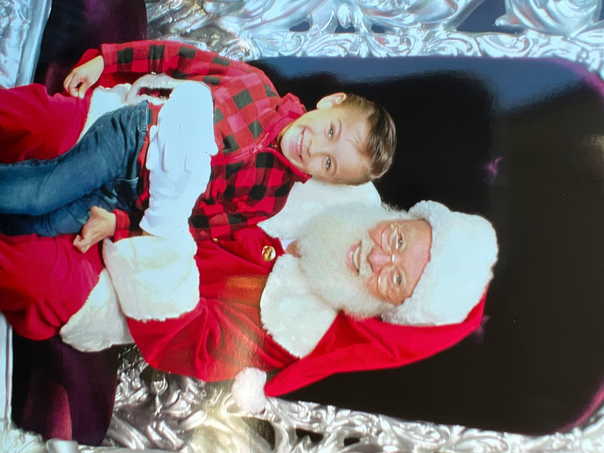 Alessandro joined the competition — help win amazing prizes! child, christmas, christmas_eve, comfort, event, fictional_character, fun, fur, happy, headwear, holiday, joy, lap, linens, pattern, person, plaid, room, sitting, smile